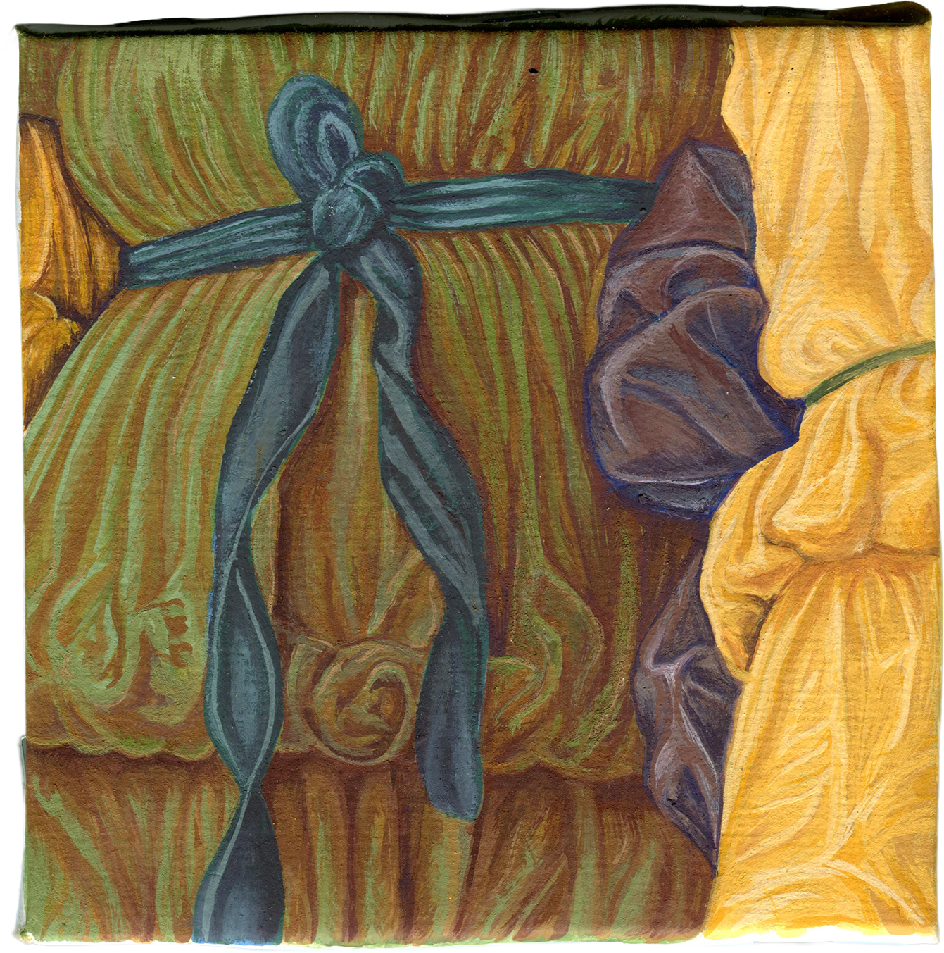 5 x 5 (inch) egg tempura on gesso wooden panel