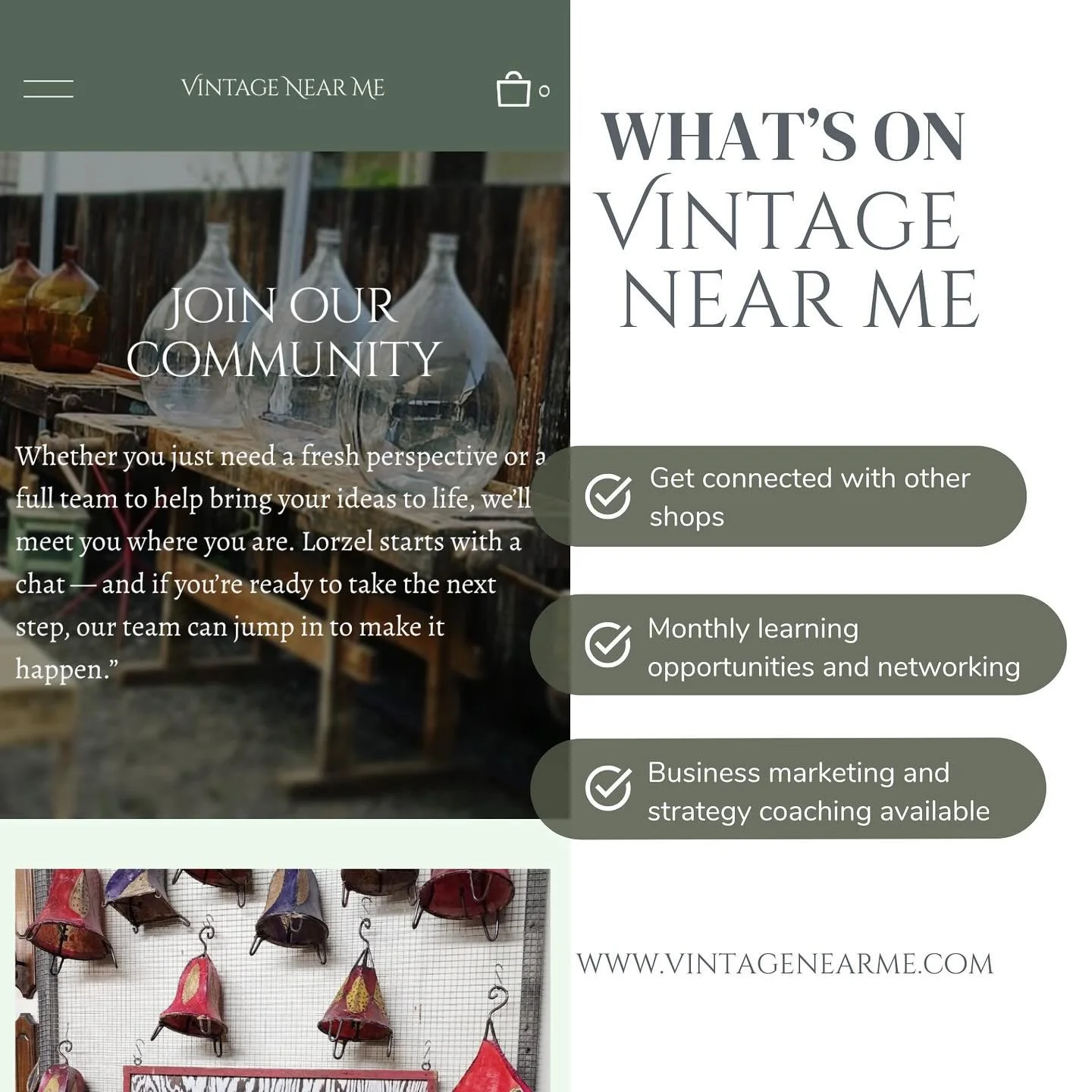 Vintage loving souls &hellip; Your vintage small-shop community is closer than you think&hellip;. 
Vintage Shop owning friends &hellip; 
Your curated finds deserve to be found. Start with Vintage Near Me.