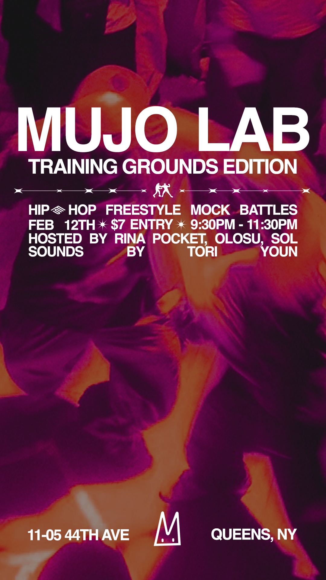 Flyer commission for Floor Seasons: 
Mujo Lab x Training Grounds Practice Session