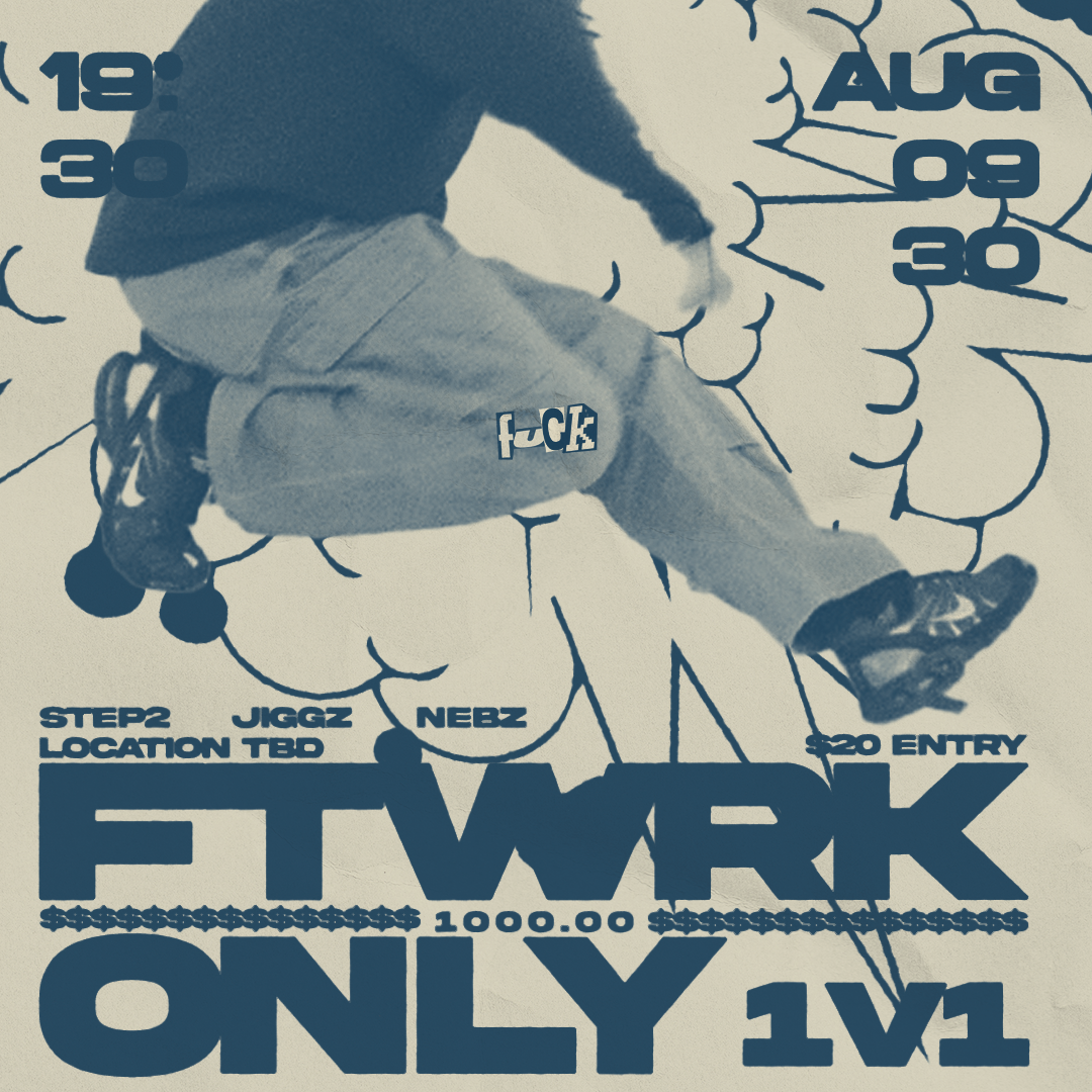 Mock flyer for a breaking footwork battle 1