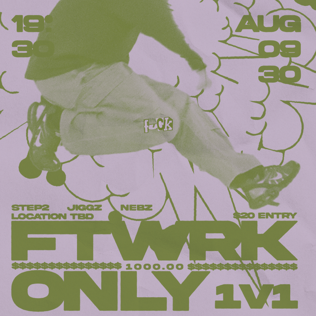 Mock flyer for a breaking footwork battle 3