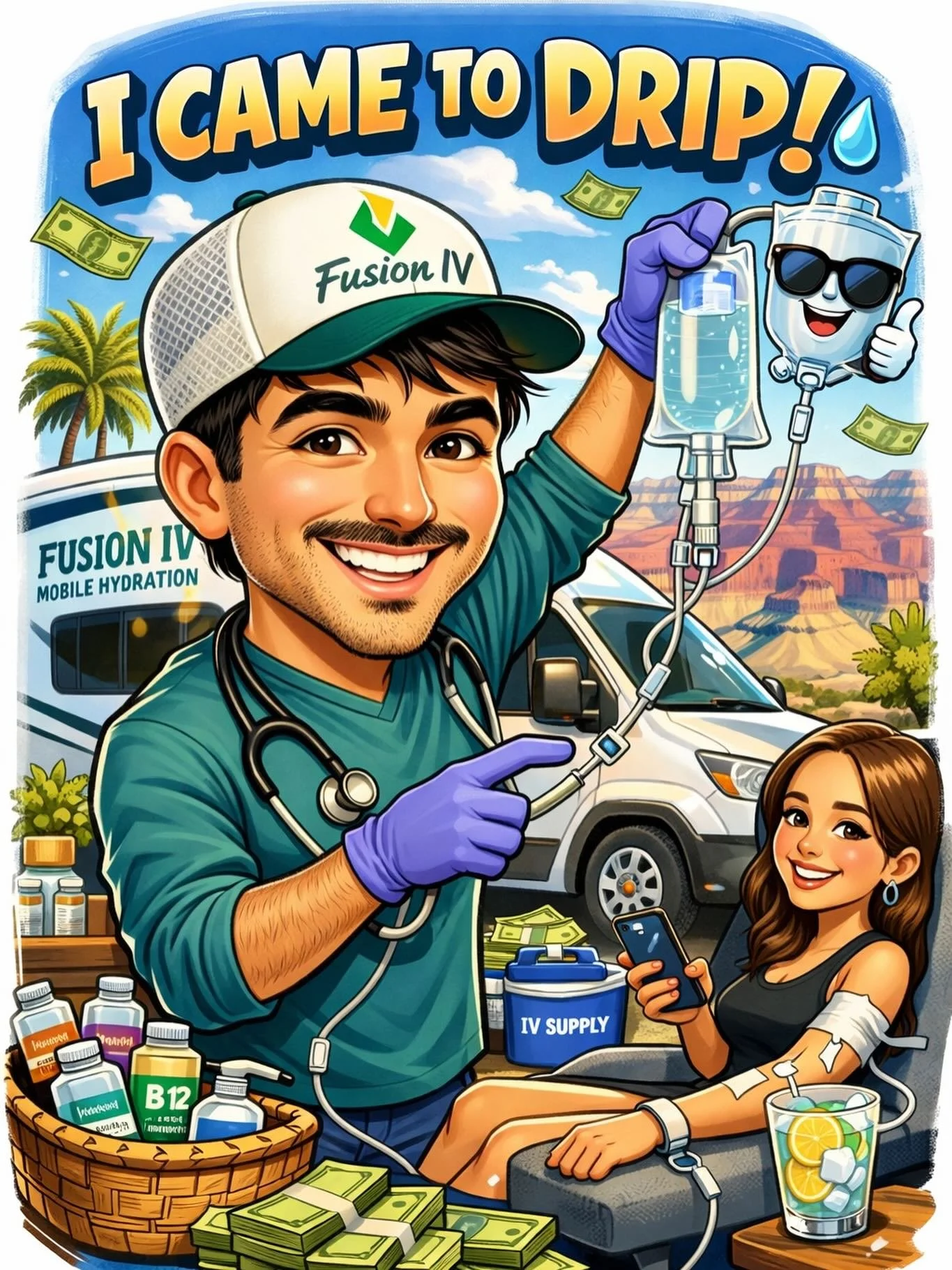 Chat gpt didn&rsquo;t disappoint&hellip;.. except for the name 🤣 
#frontlinehydration #wellness #mobileiv #hydration