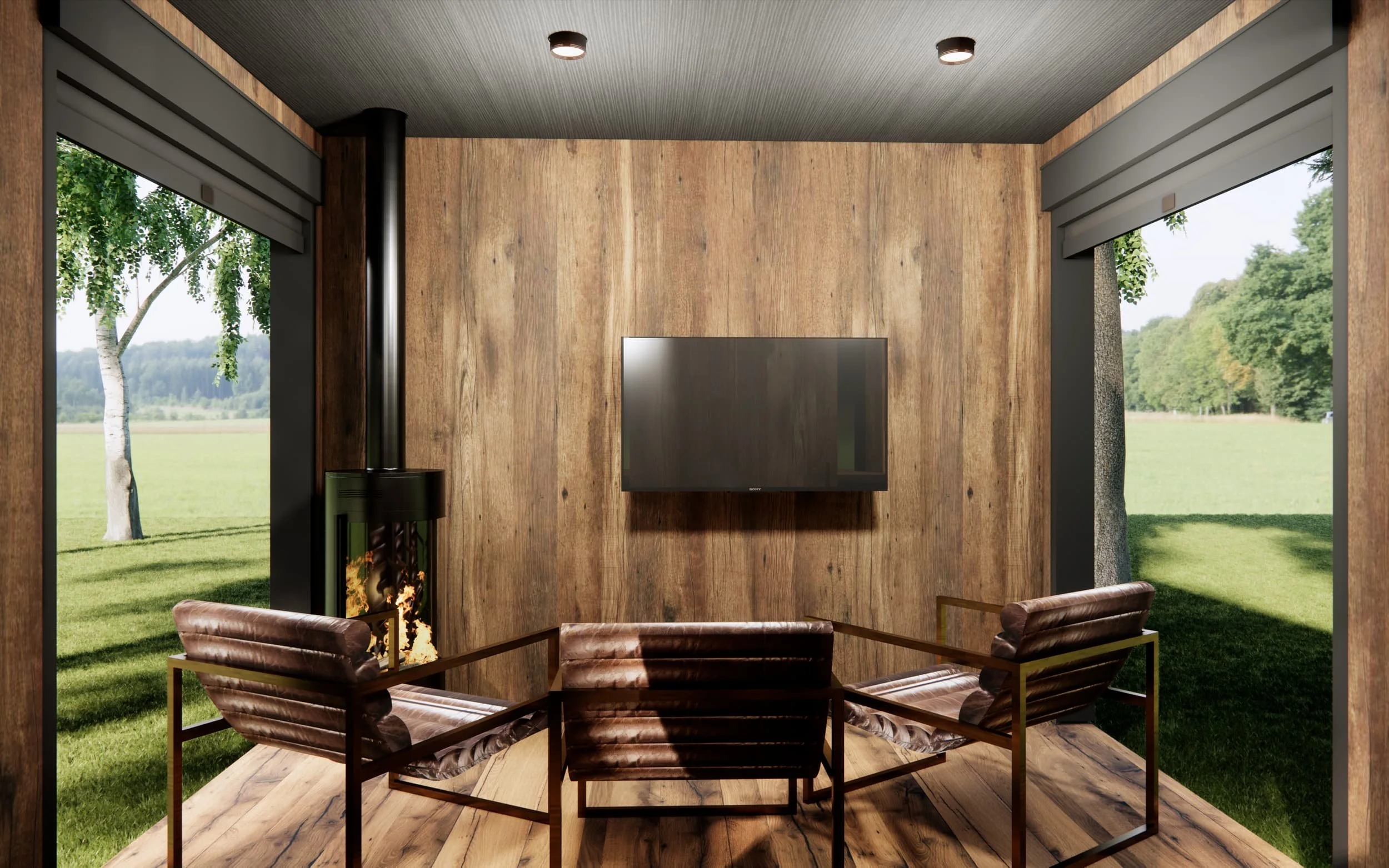 Creating a Sauna + Lounge Winter Retreat