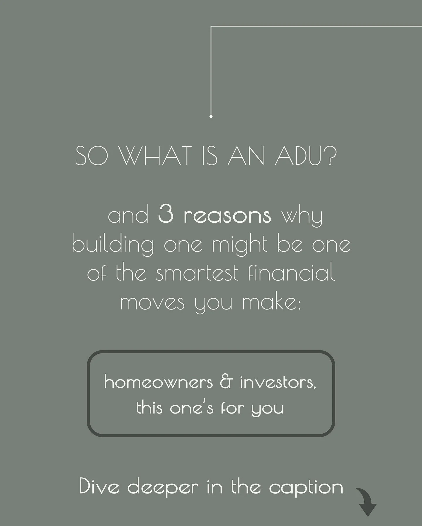Not sure what an ADU is and how it can boost your financials? Keep reading!

Whether you&rsquo;re a homeowner or a real estate investor, these smaller dwellings can make a big impact. Let&rsquo;s break it down ⬇️

ADUs can generate consistent rental 