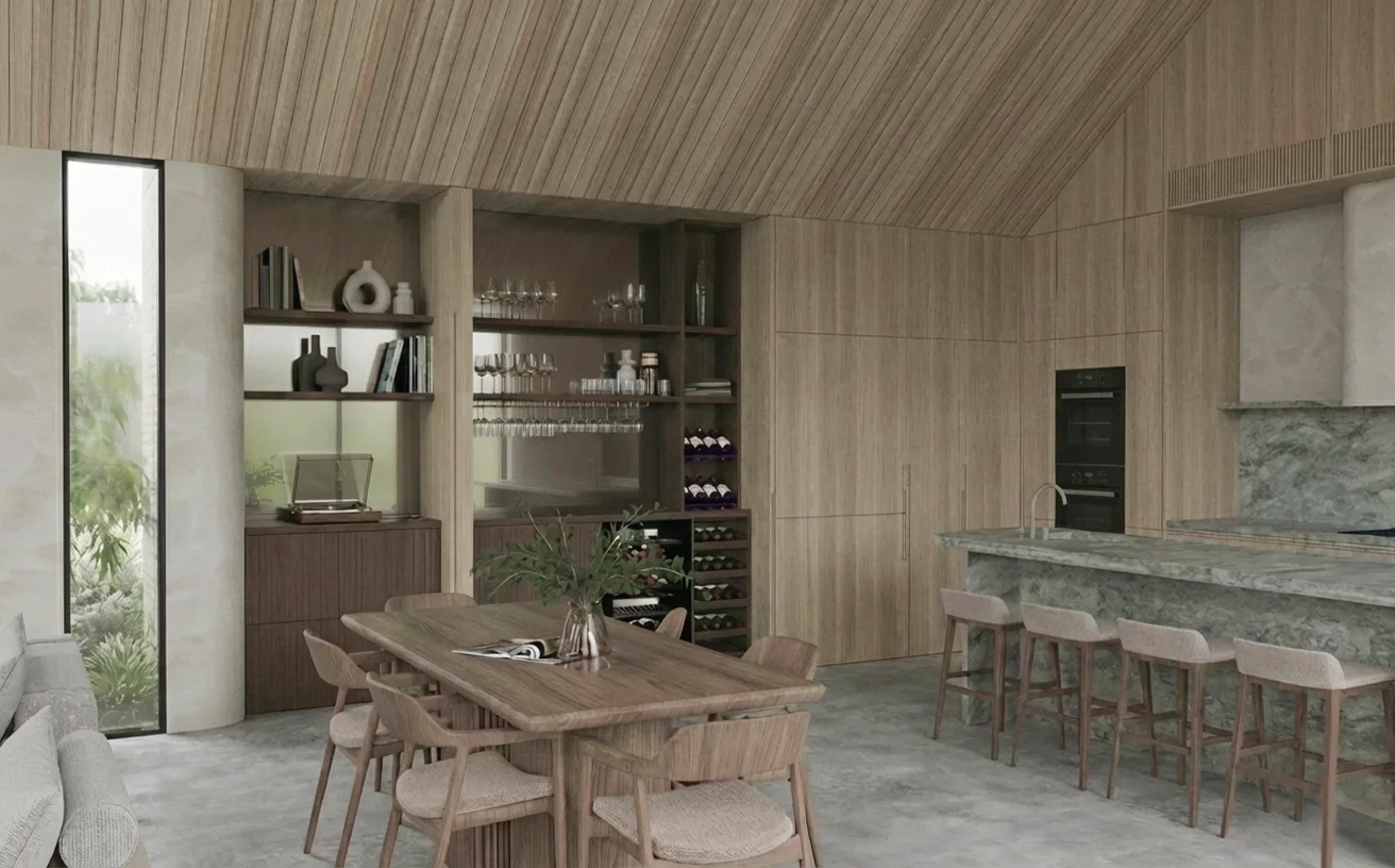 Luxury kitchen design Melbourne wine store Architektura