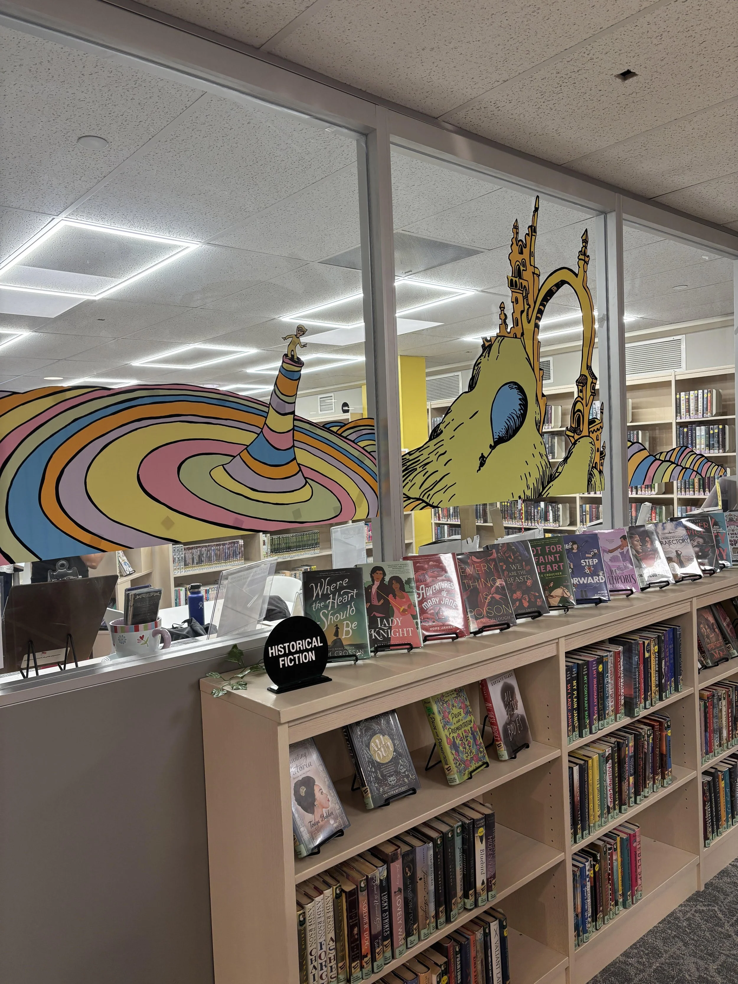 Dr. Seuss Display, Teen Room, Ridgewood Public Library, Summer 2025