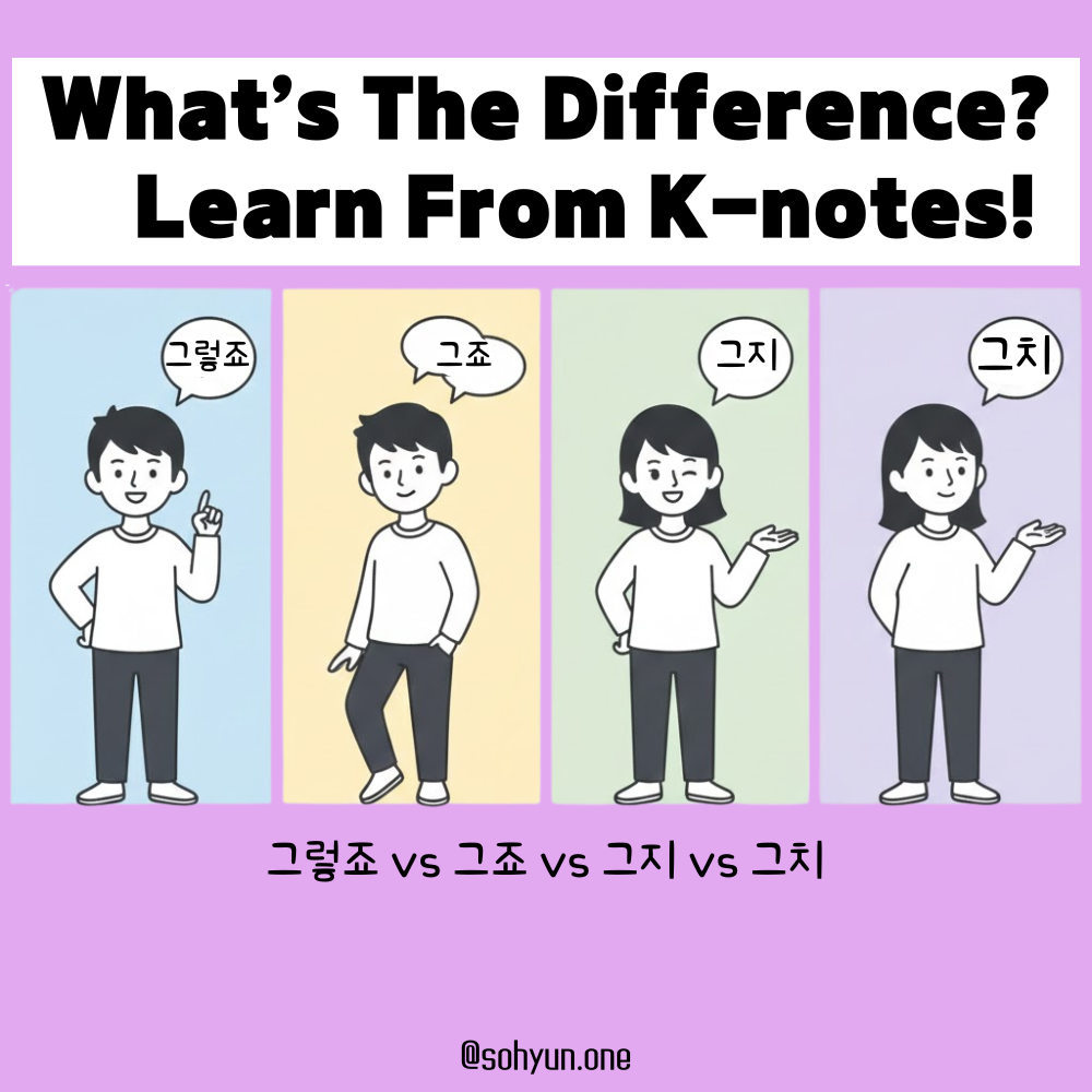 그렇죠 vs 그죠 vs 그지 vs 그치