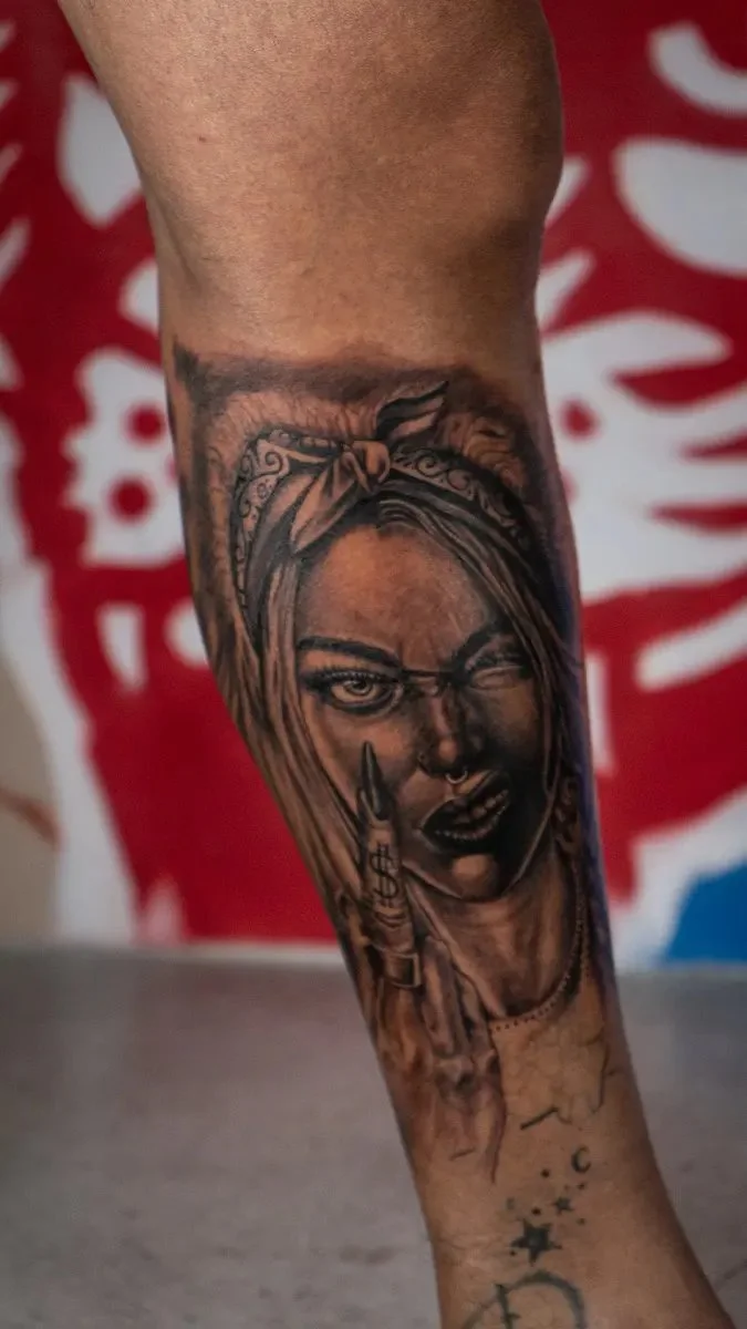 Social Animals tattoo β realism portrait