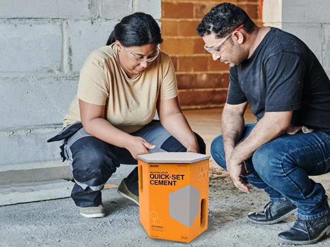 Honeycomb cement packaging for 48HR REPACK Design Competition