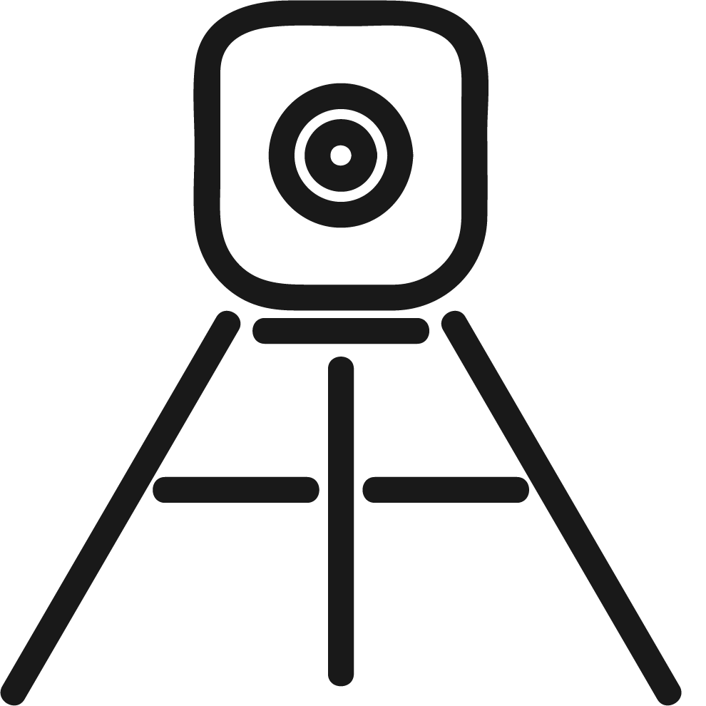 Icon of a camera on a tripod