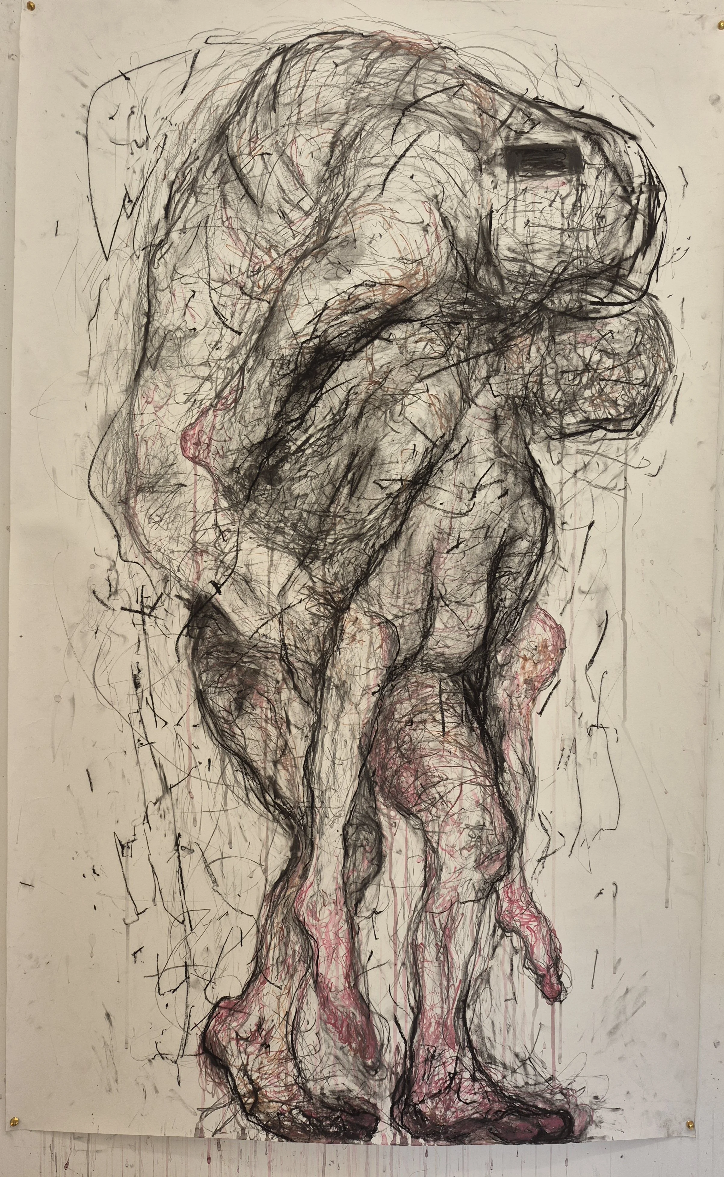 144 | Enduring, 2 figures (large drawing) | 2022