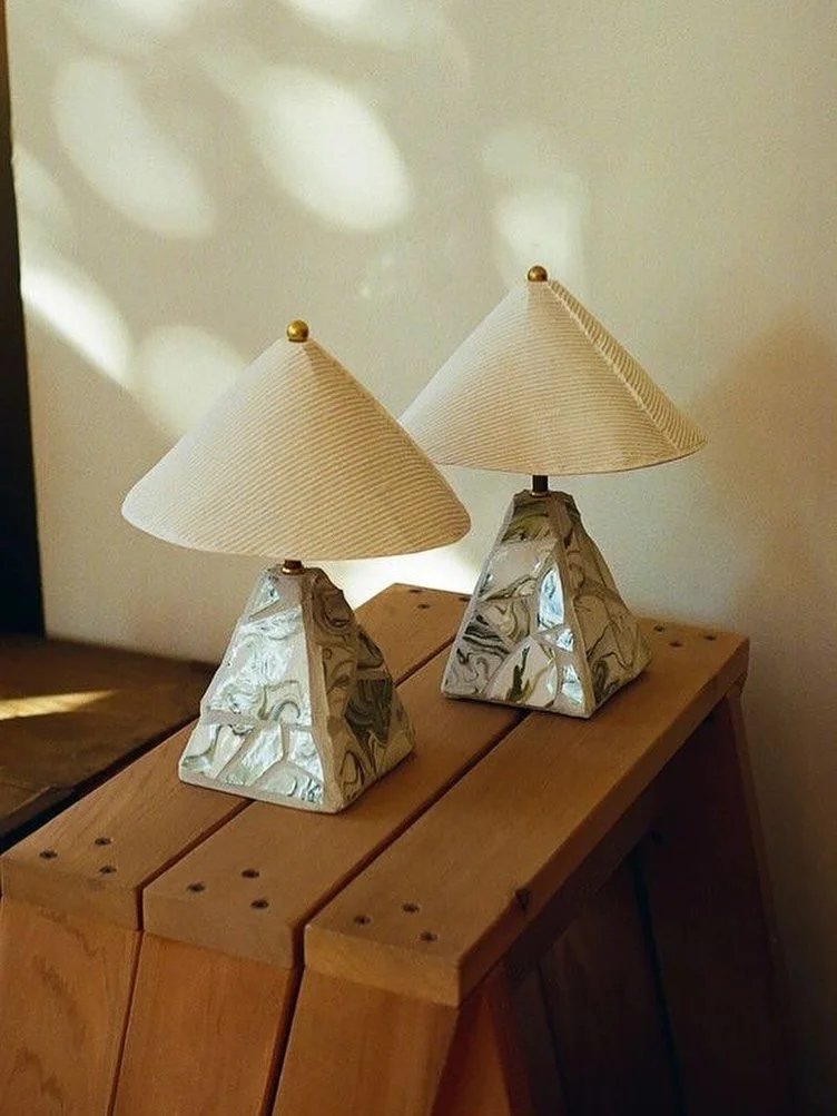 Broken Tile Lamps

Inspired by the beauty of imperfection. Lamps handcrafted from broken tile pieces, turning waste into sculpture and light. 
&bull;
At Mar Mar Studio, we dream of creating our own version unique, sustainable and full of character.
&