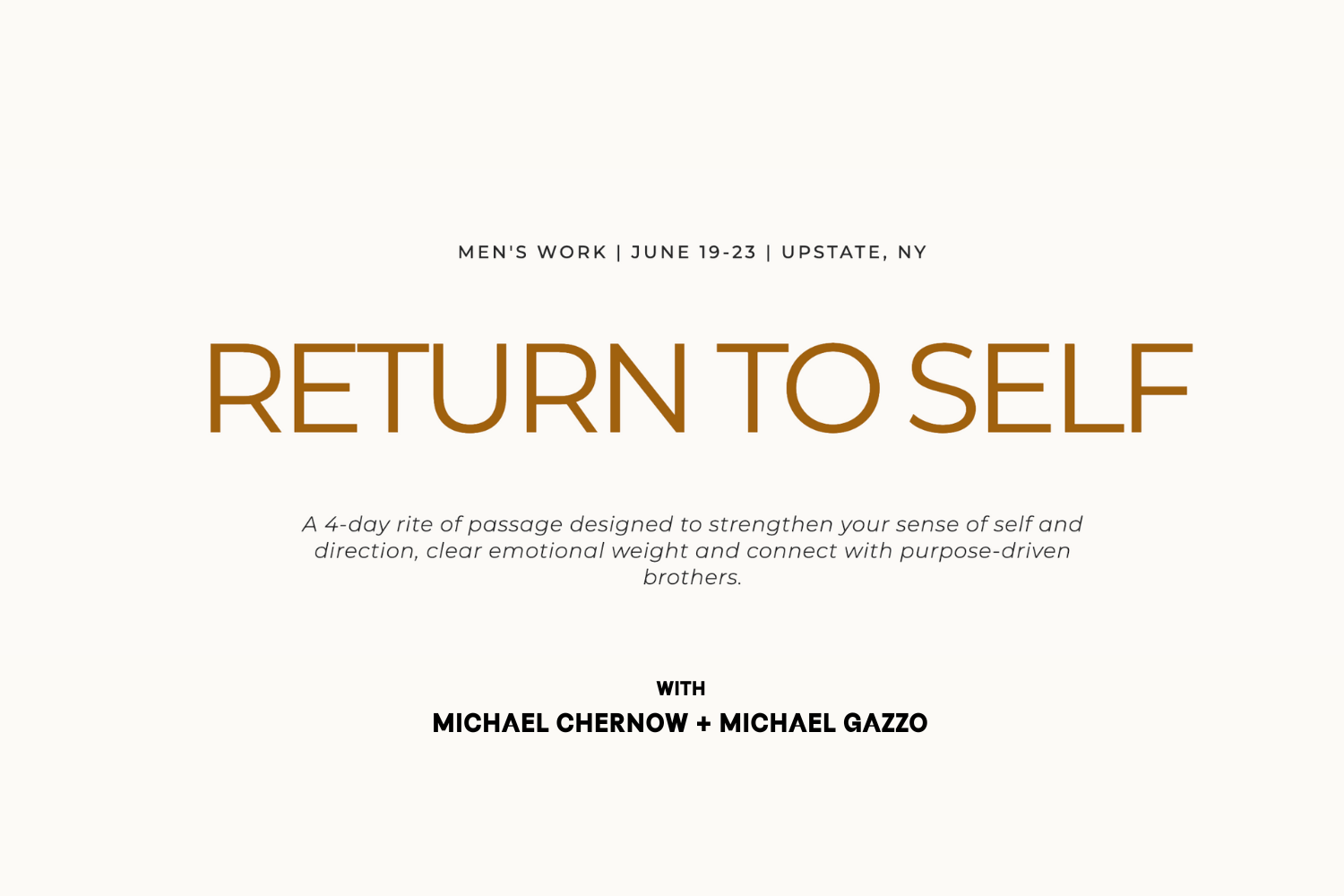 RETURN TO SELF
