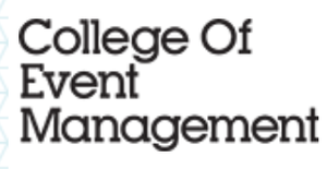 Logo of College of Event Management with black text on a white background