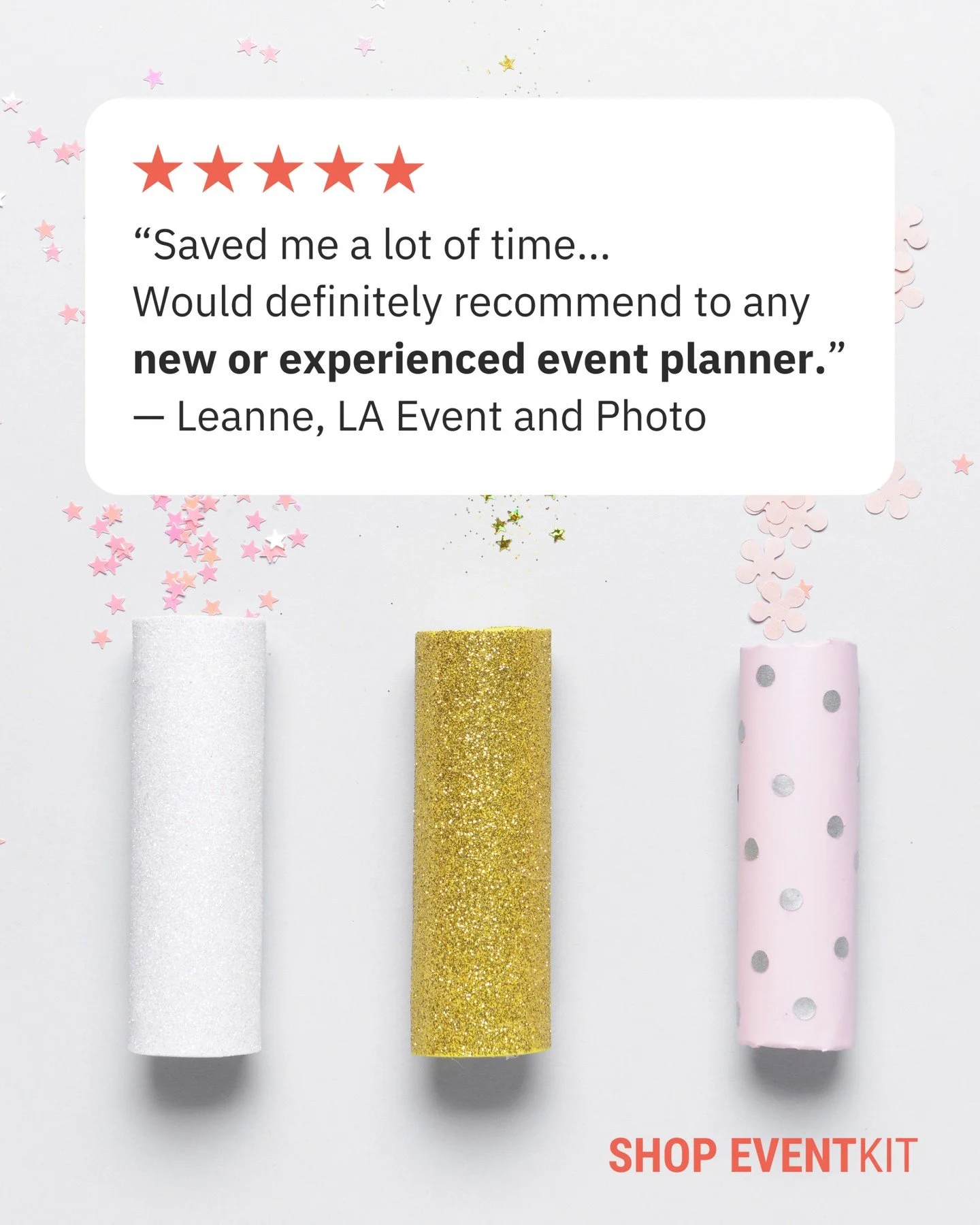 You don&rsquo;t have to take my word for it.

Event planners, producers, freelancers, venues, and marketing teams have used Event Kit templates to plan over 5,000 events (and counting).

From first-time organisers to seasoned pros looking for a time-