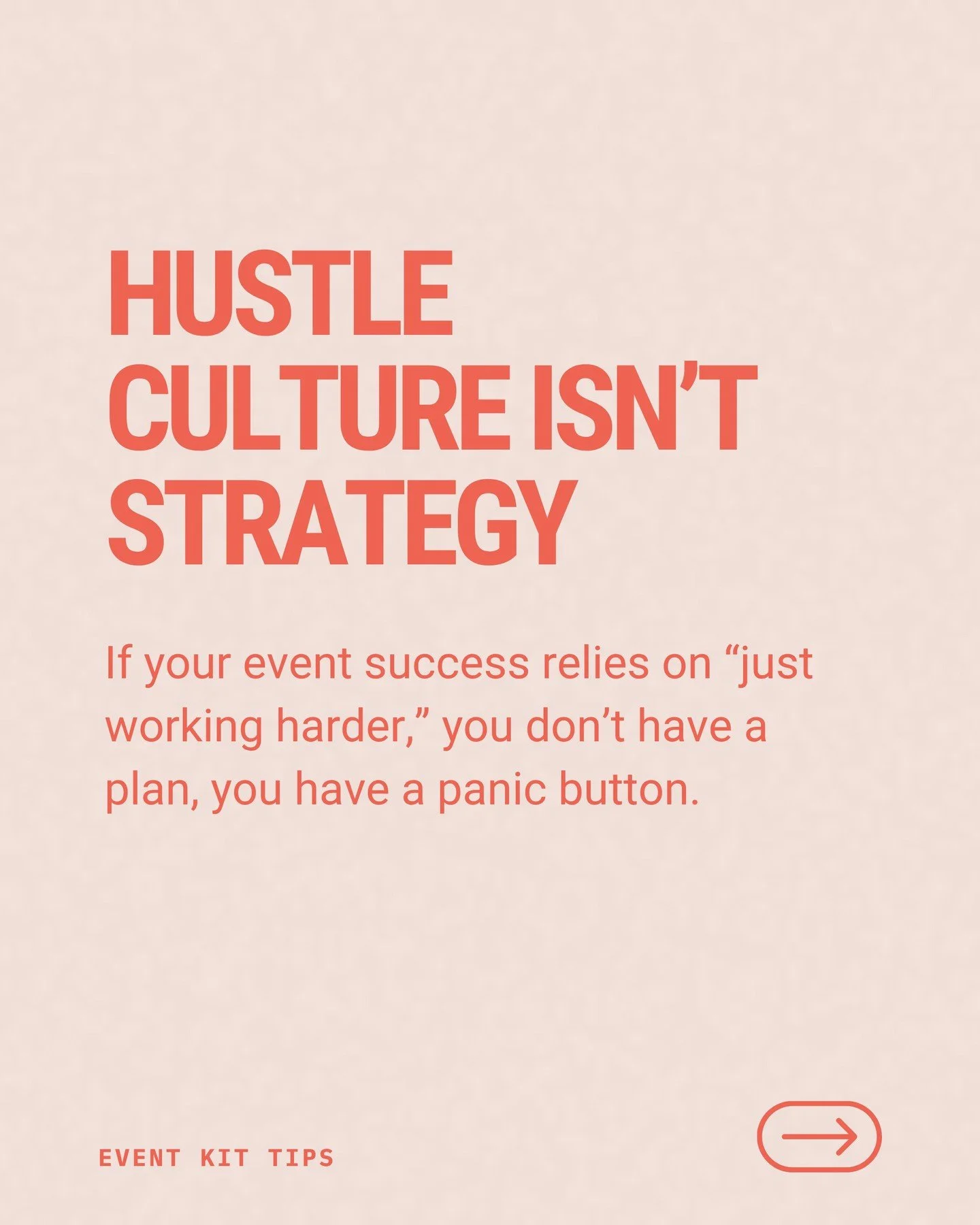 Hustle gets you through a day. Strategy gets you through a season.

There was a time when I thought working harder would fix everything.

Longer hours.
More coffee.
Less sleep.

If I just pushed through, the event would somehow run smoother.

Spoiler