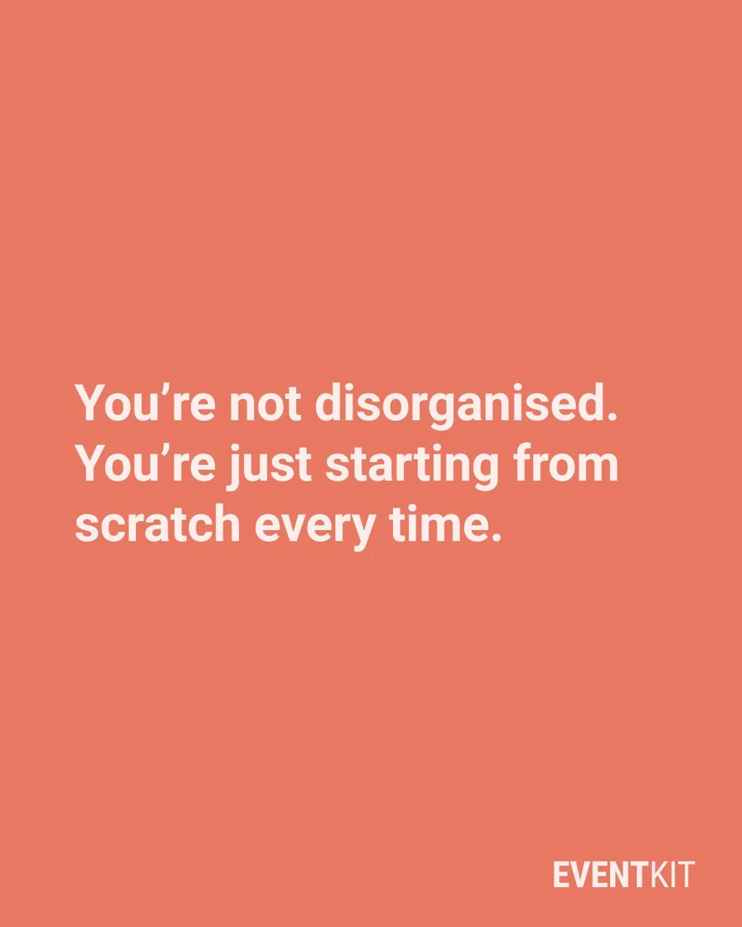 You&rsquo;re not disorganised.
You&rsquo;re just starting from scratch every time.

I see this all the time with early-career event planners. You open a blank spreadsheet, a new Word doc, or a fresh PowerPoint&hellip; and stare at it, trying to remem