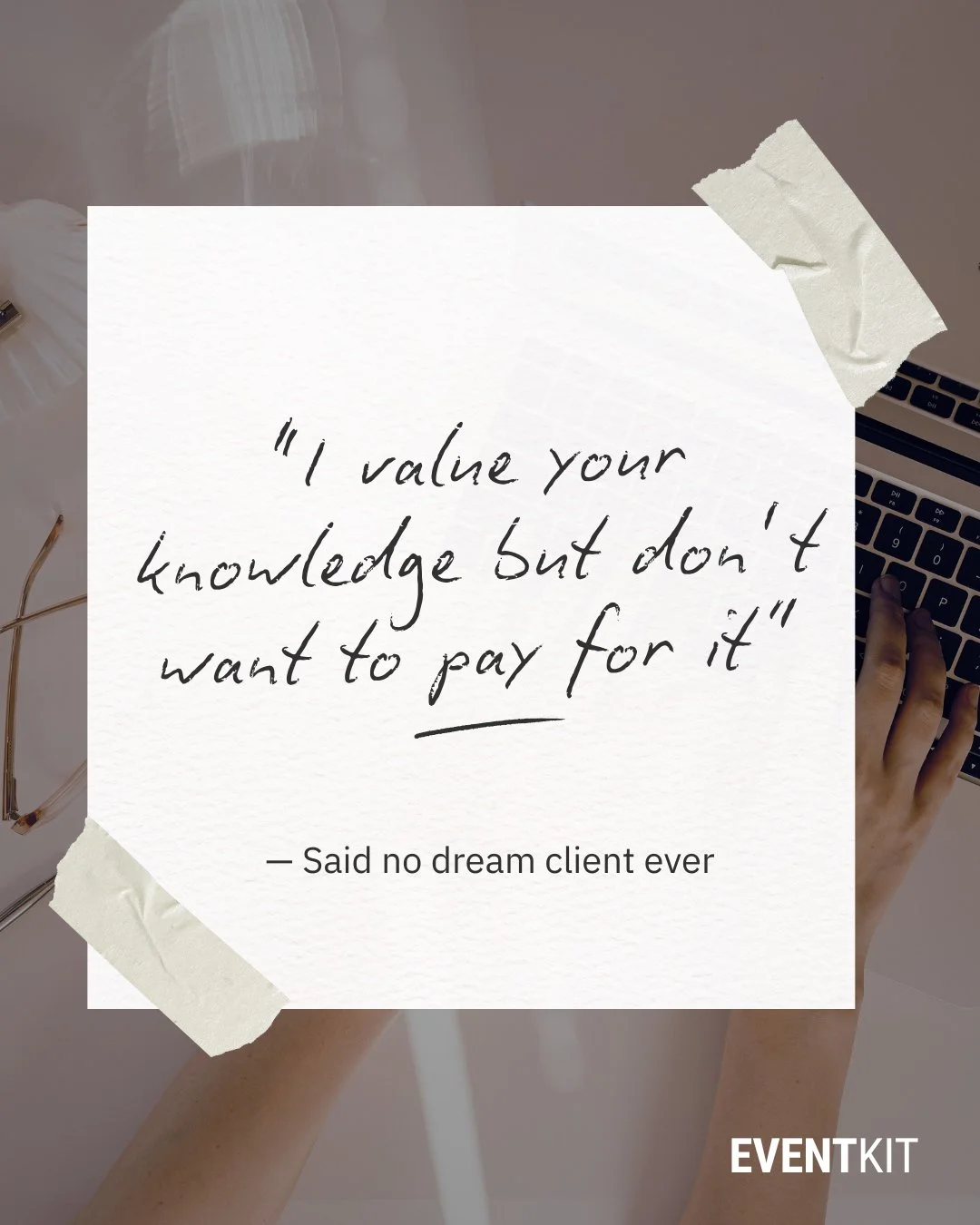 We&rsquo;ve all heard it.

The &ldquo;I value your expertise&rdquo; line that&rsquo;s really code for &ldquo;Can you just do it for free?&rdquo;

When you&rsquo;re starting out, it&rsquo;s tempting to say yes.

But here&rsquo;s the truth: real client