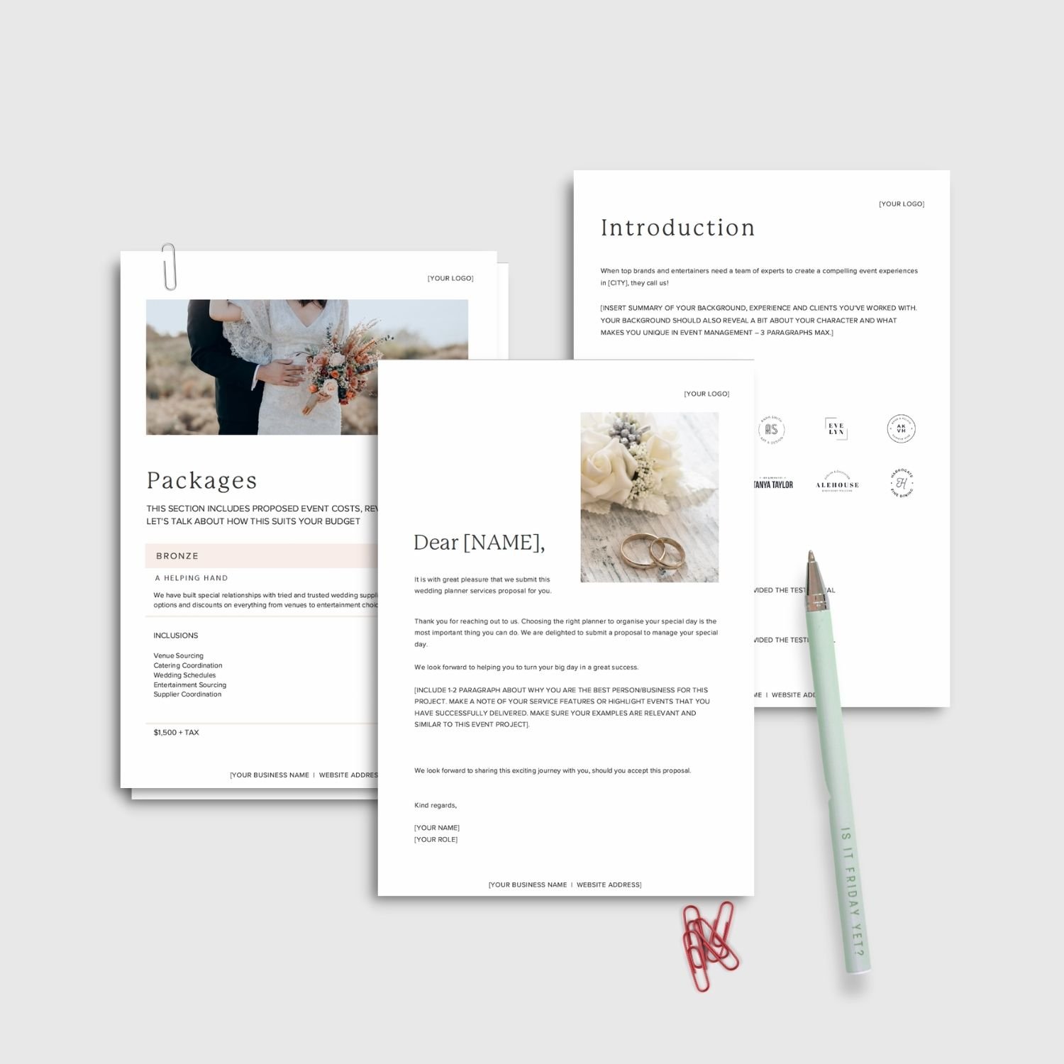 Event Kit Event Sponsorship Template Bundle Proposals & Outreach