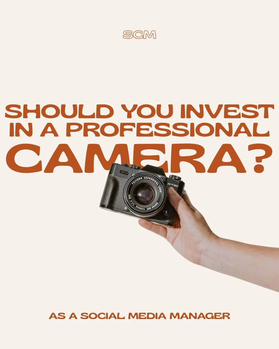 Long story short...YES.

If you want to make a real career out of social media management, a professional camera is a must.

I use the Sony A6700 and it is perfect for social media content.

#socialmediamanagement #socialmediamarketing #socialmediama