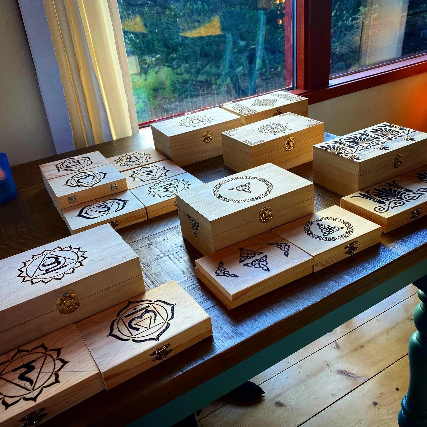 Woodburned Magick Boxes