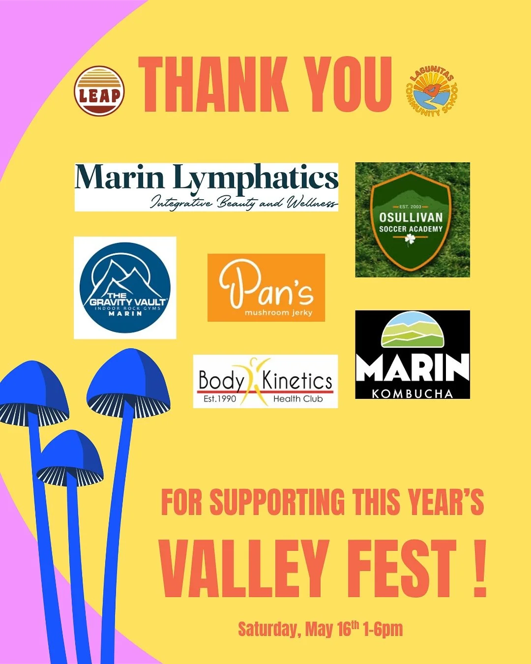 We are so grateful for the incredible local businesses who are supporting this year&rsquo;s Valley Fest 💛
Thankful for their support, generosity, and commitment to our school and kids. Because of them, we&rsquo;re able to create something truly spec