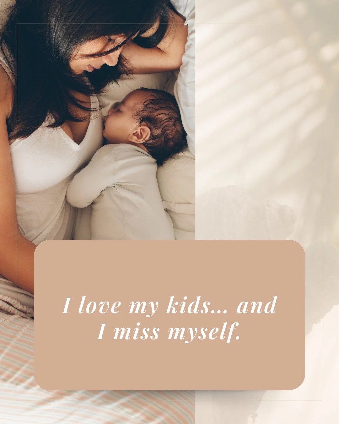 Both can be true.
You can adore your children and still grieve the parts of you that feel far away now.
The freedom. The quiet. The version of you that didn&rsquo;t always have to be &ldquo;on.&rdquo;

Motherhood can be beautiful and consuming all at