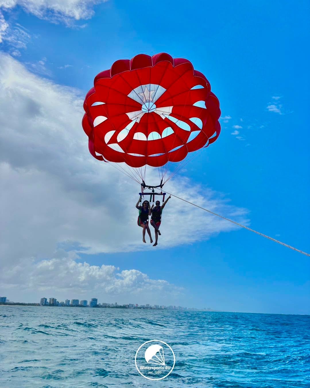 Soaring over paradise! Who&rsquo;s ready to take adventure to new heights? ☀️🌊 Here at @watersports4u 🇵🇷🏝️
.
.
.
#gopro #prlife #ocean #adventure #sun #paddleboarding #bananaboat #beautiful #sea #flyboard #actionsports #puertorico #travelblogger 