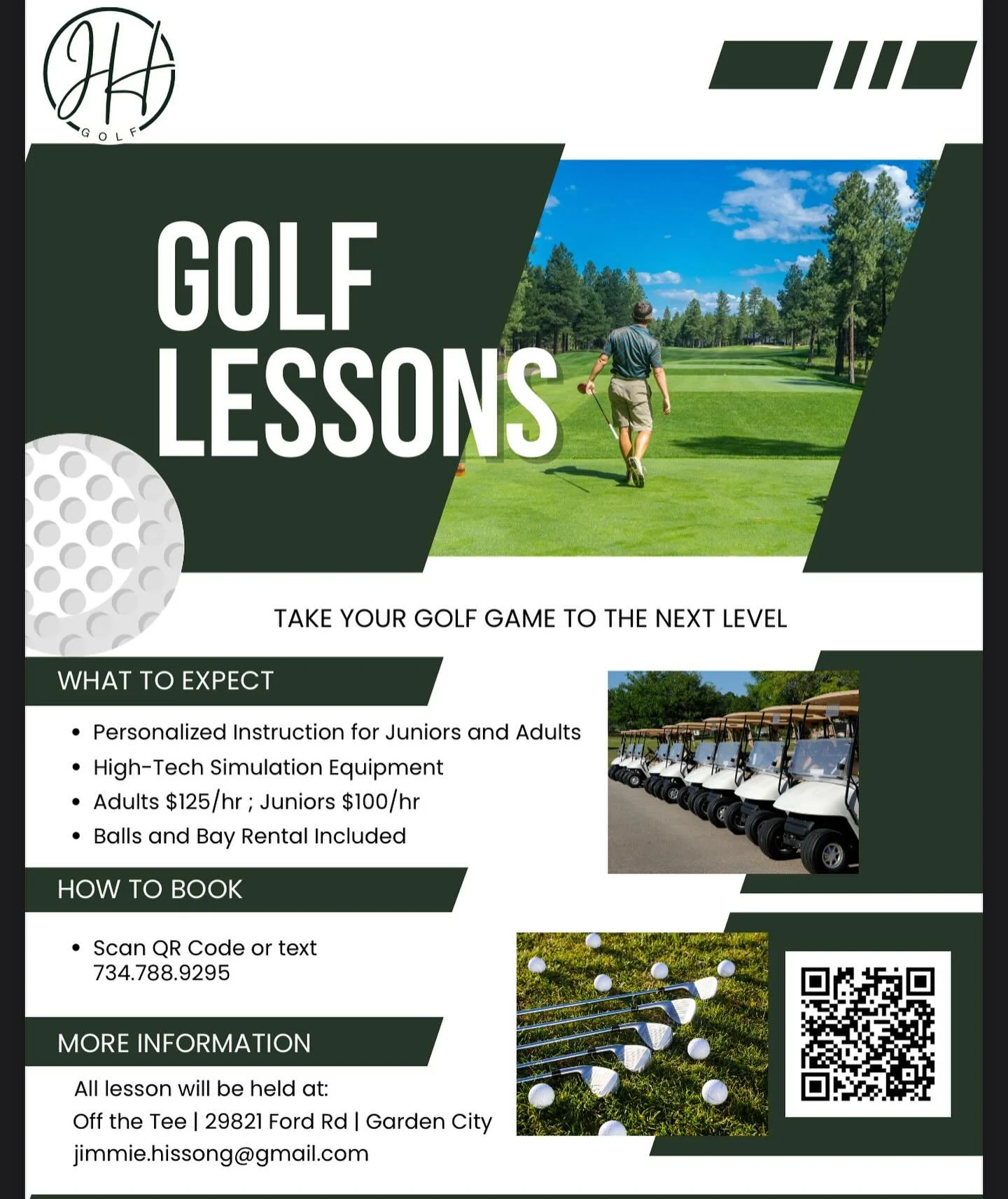 Now offering Lessons by @jimmie.hissong_golf.coach.  Whether you&rsquo;re Just getting started or trying to take your game to the next level, Jimmie is the guy for you. Sign up now!