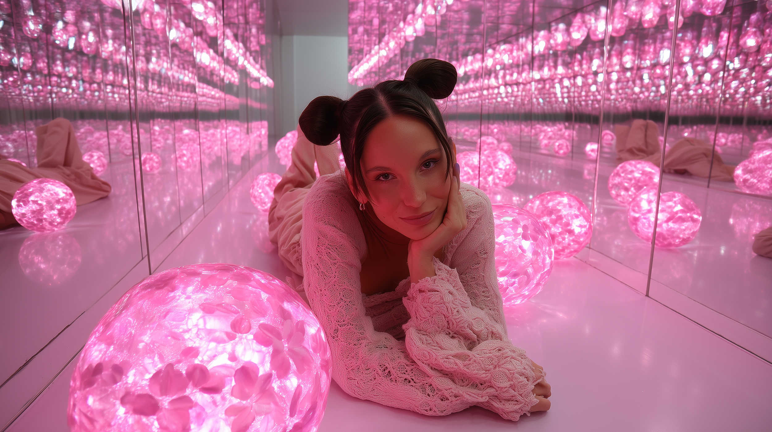 7ammai_The_female_model_on_the_glossy_pink_floor_in_a_relaxed_a_b2c4669c-8501-45f4-b40a-7dac335a9cc5.png