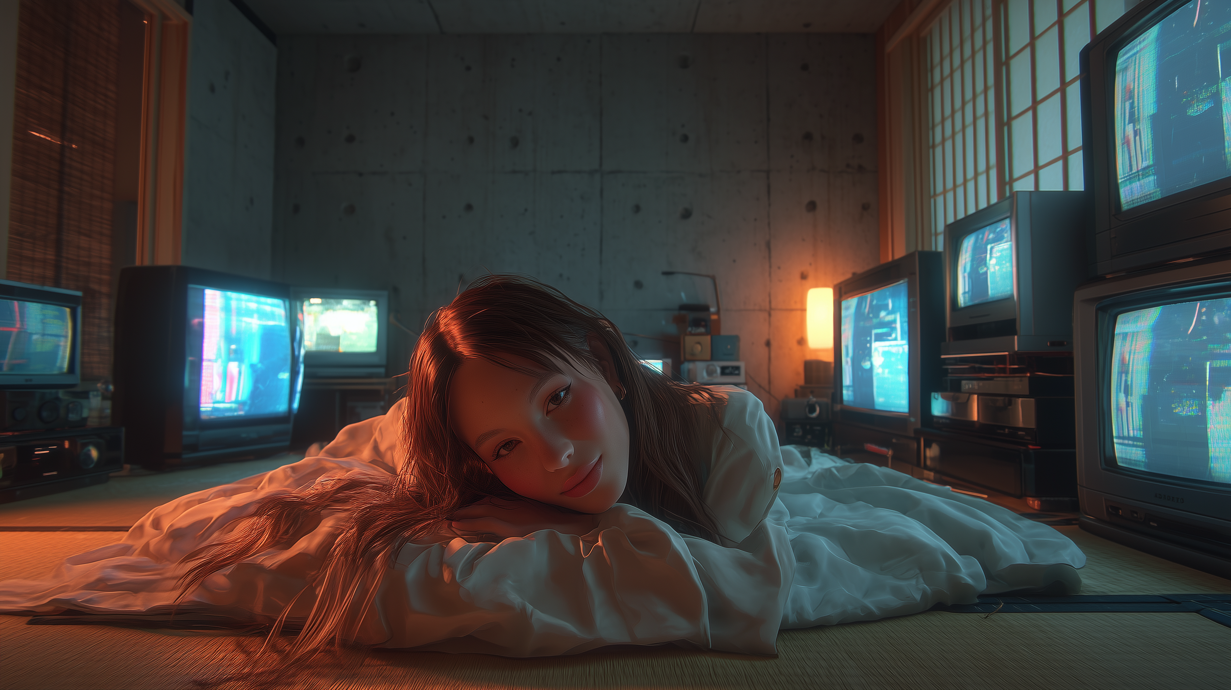 7ammai_an_ultra-realistic_image_of_Mai_lying_on_a_futon_on_the__f7b98ddc-2b1a-4d5e-9d03-e2410c19a345.png