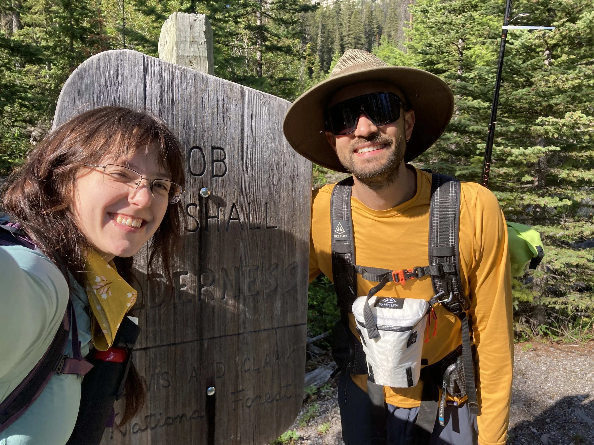 Sydney Boveng and Tarek Penser in the Bob Marshall Wilderness.