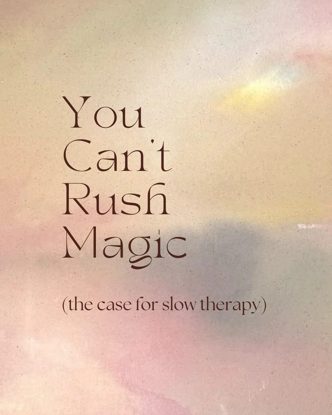 You can&rsquo;t rush the nervous system into safety. You can&rsquo;t rush your body into trust. And you can&rsquo;t rush magic.

This world is obsessed with outcomes &mdash; but your healing isn&rsquo;t a transaction. It&rsquo;s a transformation. 

I