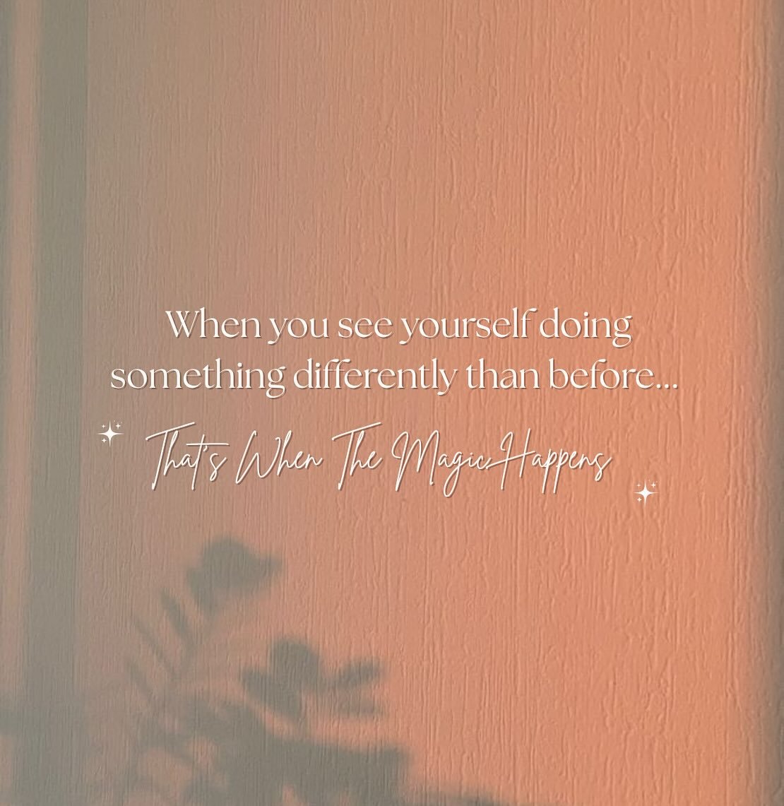 When you see yourself doing something differently than before; pausing before pushing through pain, resting without guilt, saying no to something that once felt impossible to decline&hellip; that&rsquo;s when the magic happens. ✨

Because healing doe