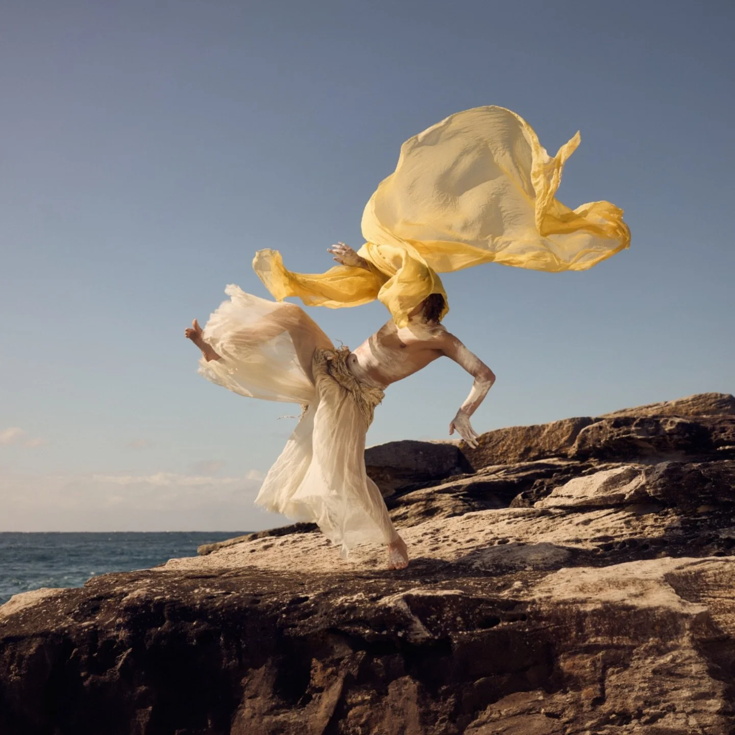 This was an out-take I always liked from the Sheltering campaign shoot for @bangarradancetheatre with @dontawhithamm. Donta has a beautiful face, but the way the fabric floated across looked so magical.