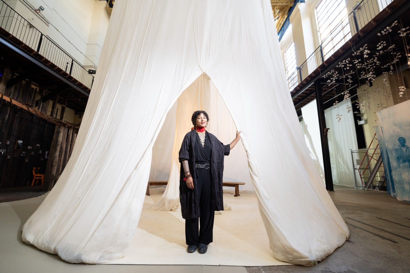 The Biennale of Sydney opens on Saturday, and this week I attended a media preview and took the opportunity to snap some portraits of artists with their work. 

It&rsquo;s a massive exhibition across 5 venues including @whitebaypowerstation @artgalle