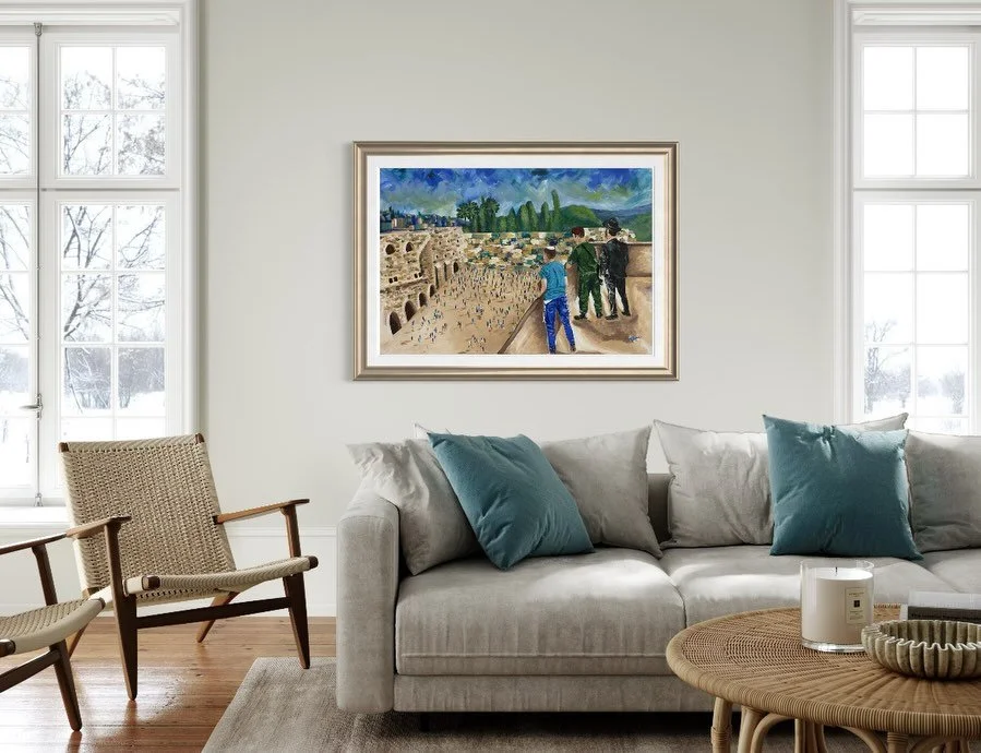 Get me a nice big coffee and I&rsquo;m ganna curl up on that couch ☕️🤍🥰 #jewishart #elevateyourhome #israelart #artthatmatters #artthatmakesyoufeelgood