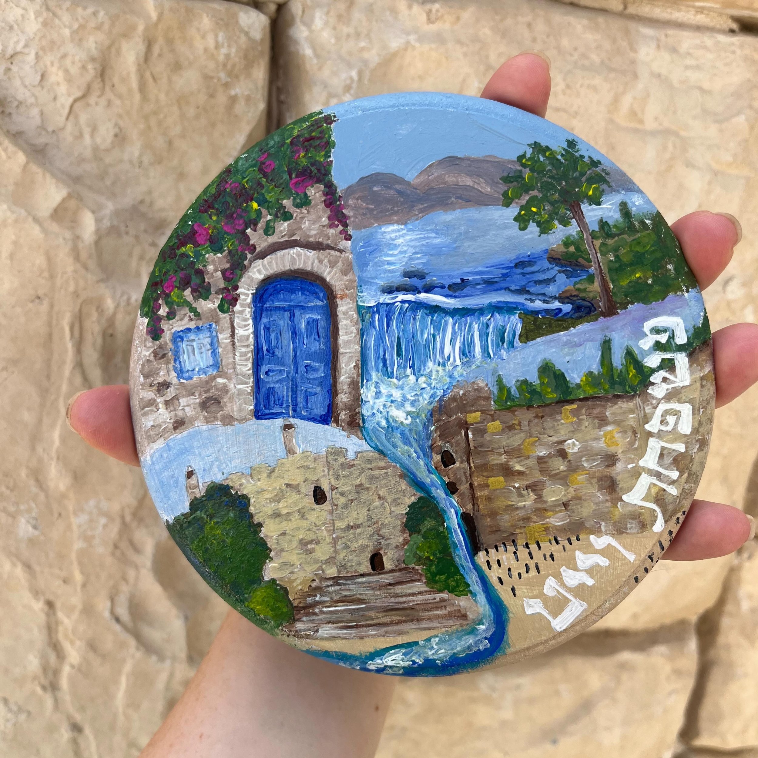 May the קדושה of the 4 holy cities in israel enter your home 🔥 🌍 🌬️💧#mishpachatsign #jewishart #israelart #elevateyourhome #paintedhomeart