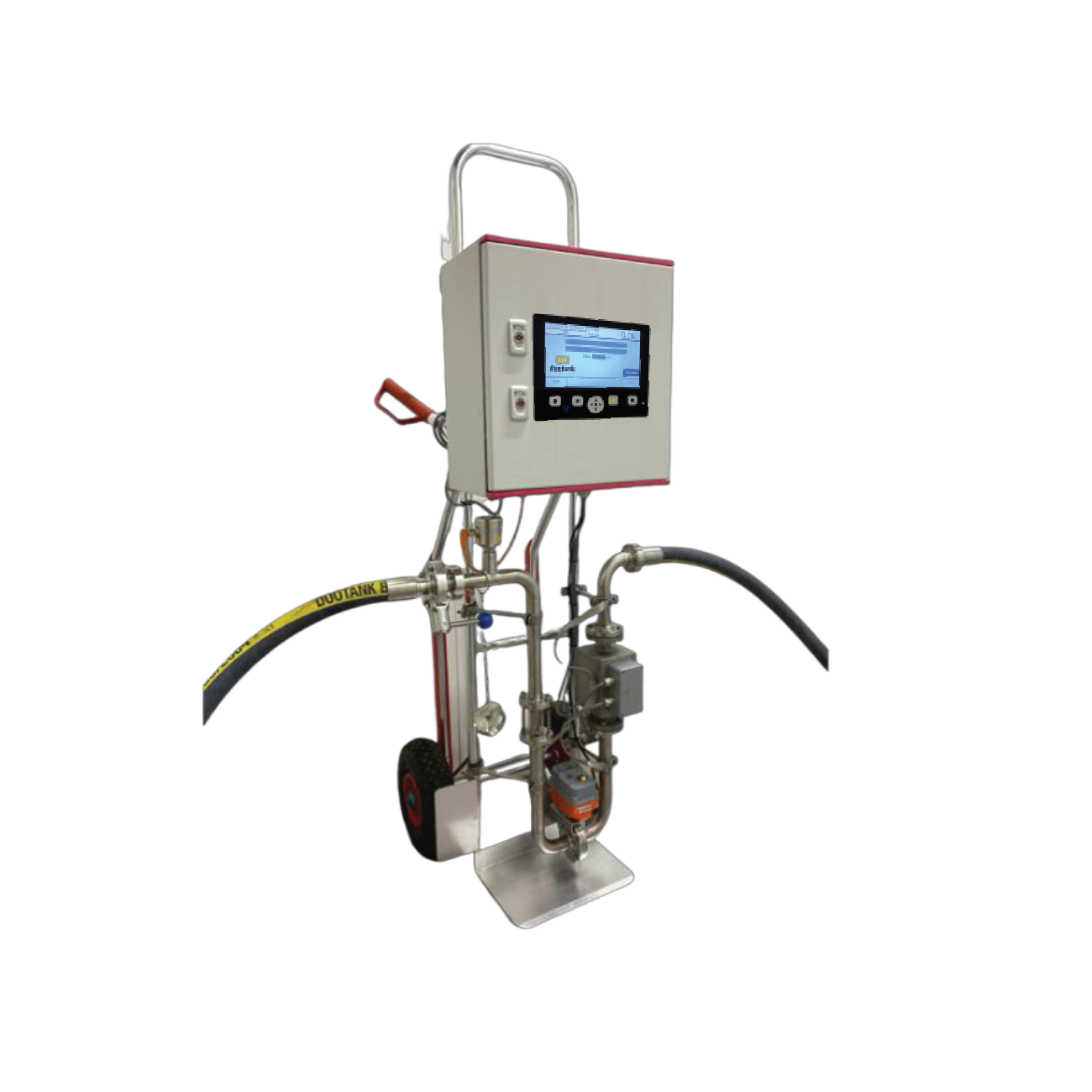 Industrie-Messgerät mit Schläuchen und digitalem Display