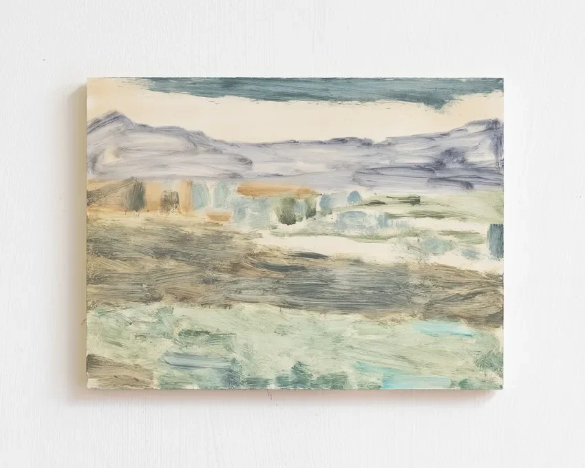 Due East, oil on gesso panel, 18x24cm