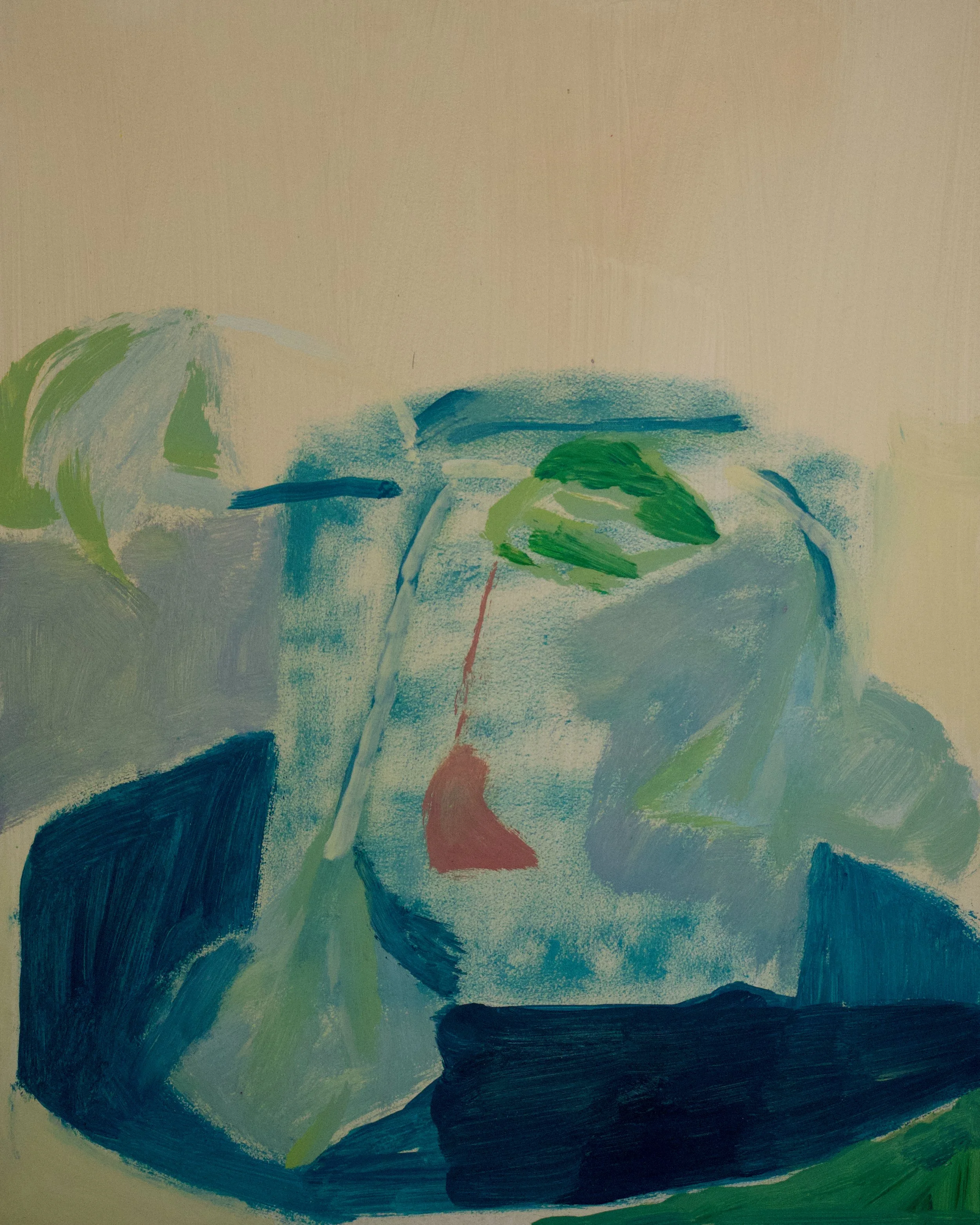 Cyclamen, oil on gesso panel, 25x20cm 