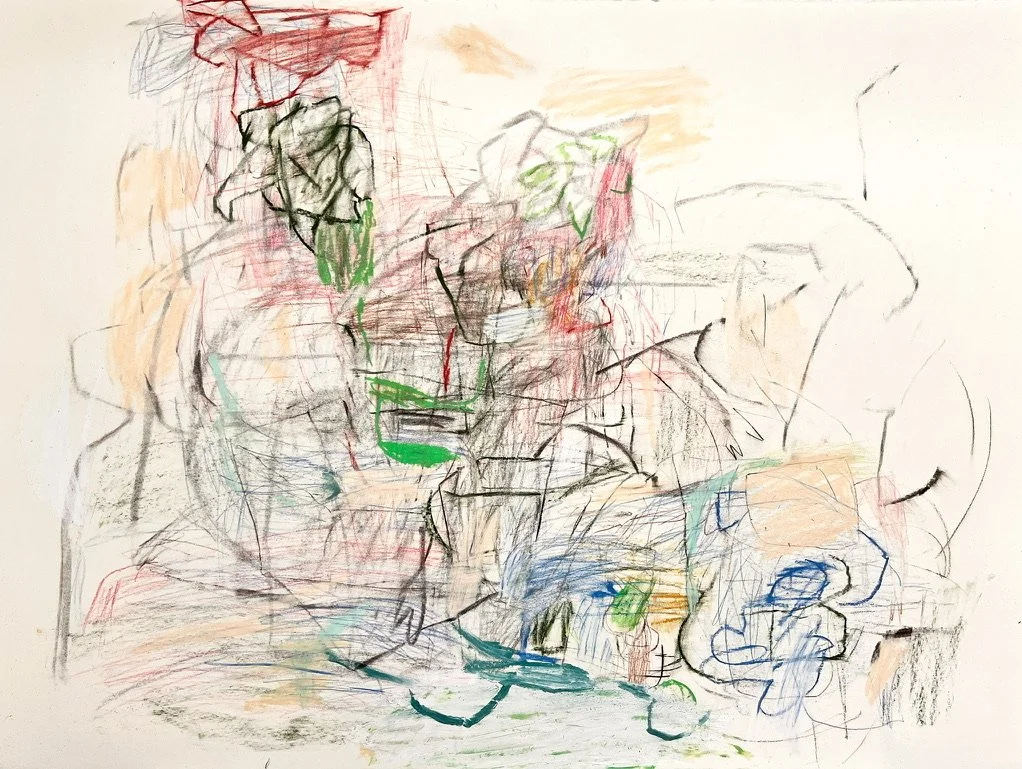 Sorrows, 2023, charcoal, pencil and oil pastel on Arches, 56 x 76cm