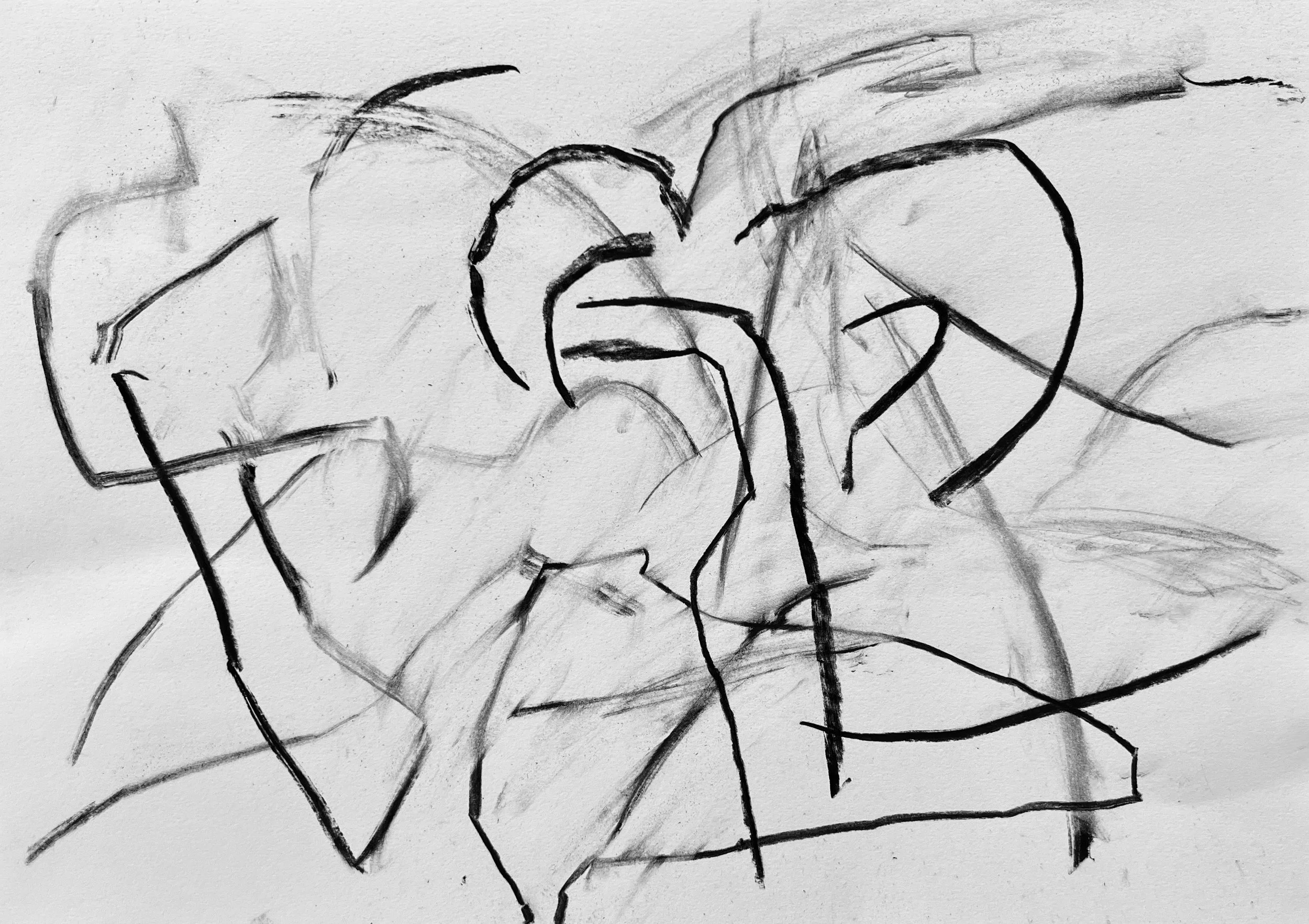 November Drawing, 2022, charcoal on paper, 30 x 40cm