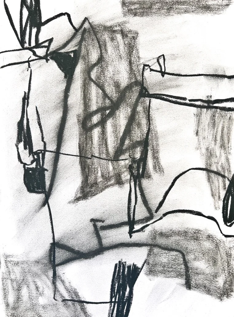 Backyard clothesline drawing 7, 2023, soft pastel on paper, 21 x 29.7cm