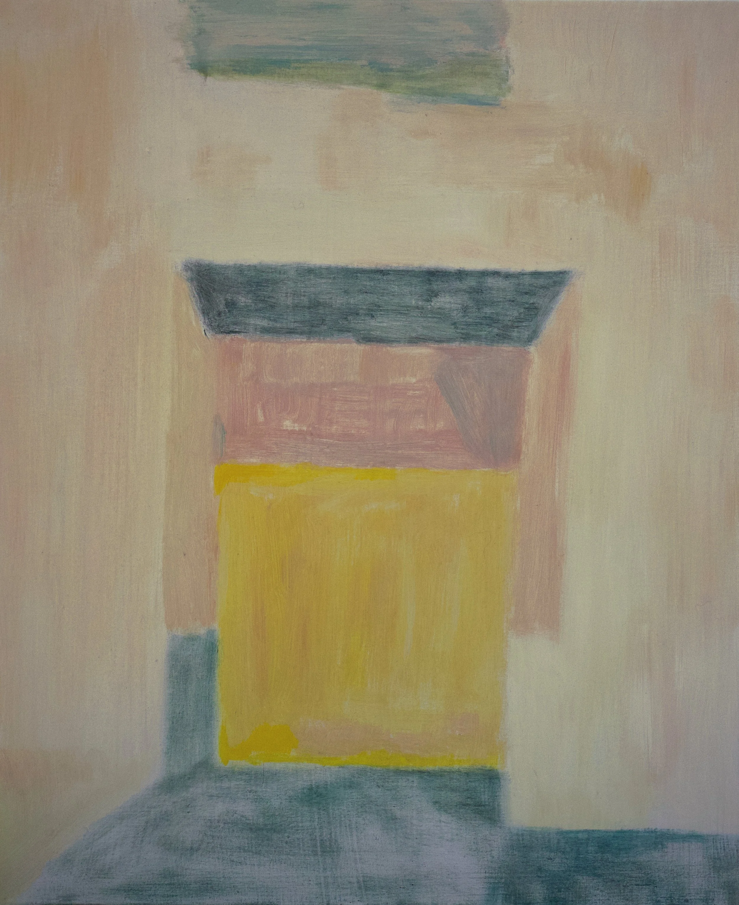 Yellow Door, oil on wood panel, 35x30cm