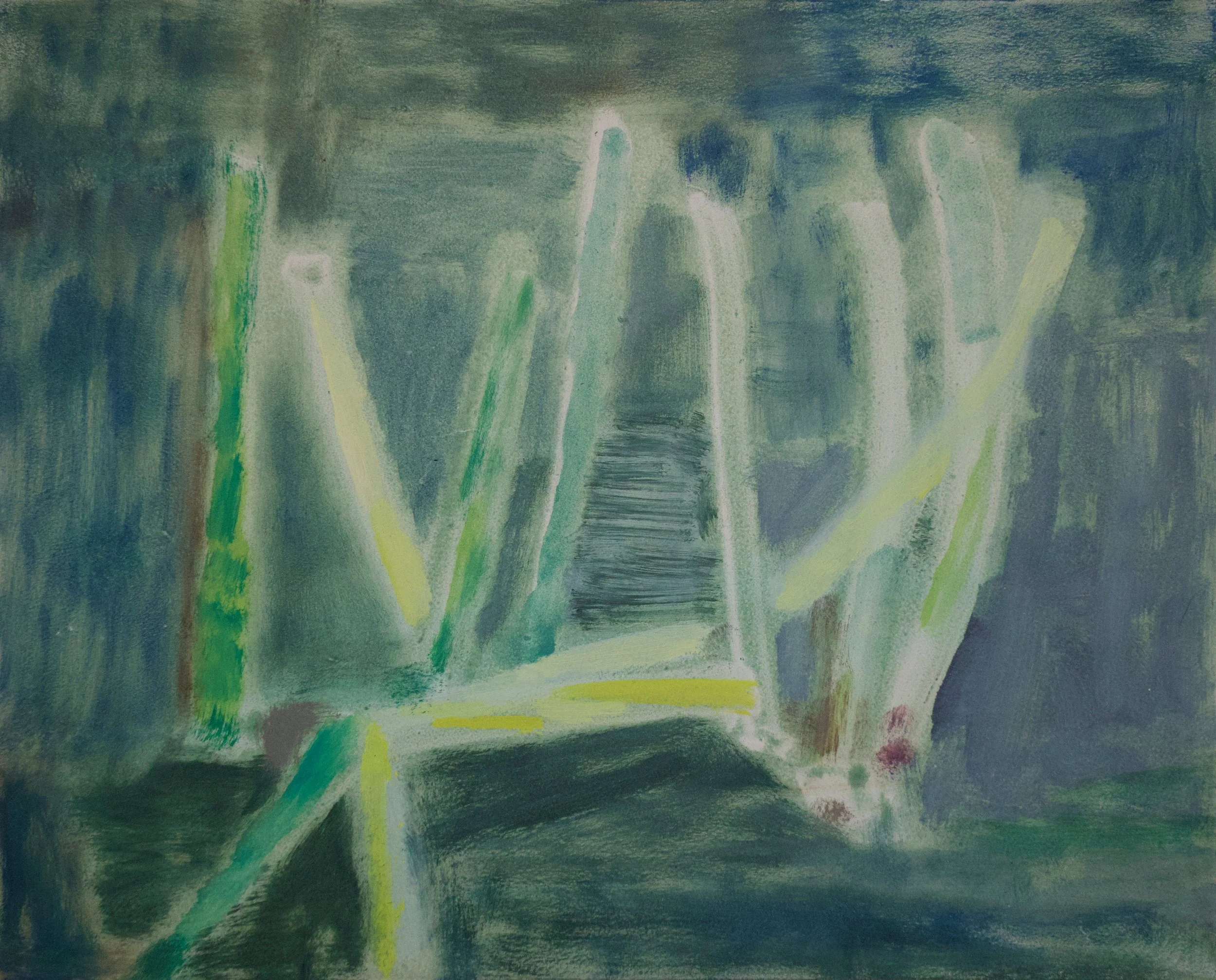 Chives, oil on gesso panel, 20x25cm (SOLD)