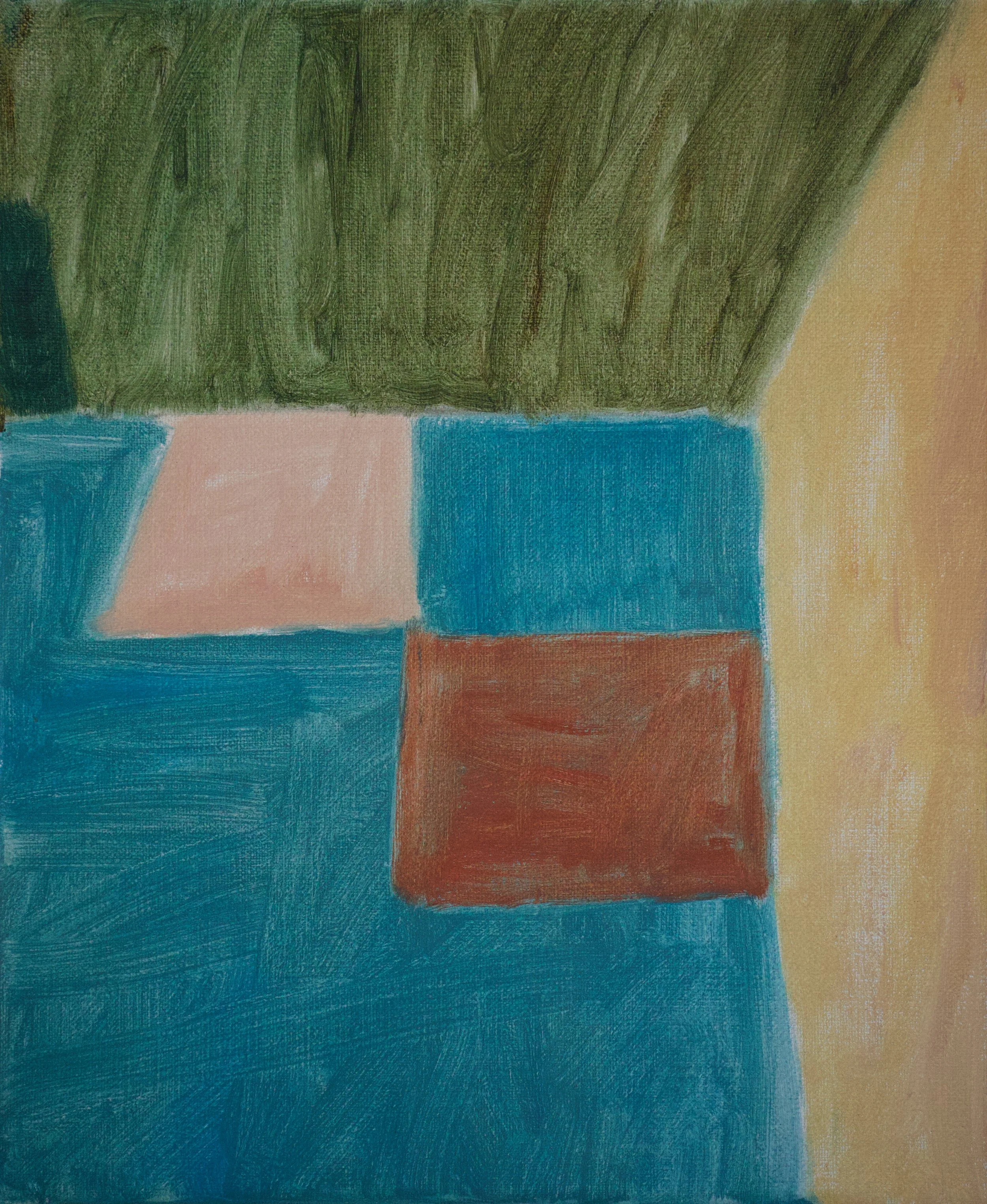 Admin Block, oil on linen, 30x25cm