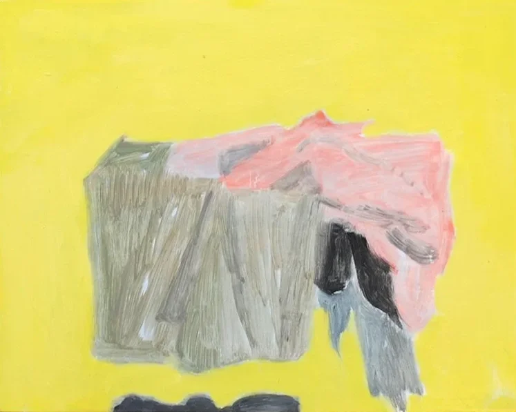 Towel, oil on gesso panel, 24 x 30cm (photo: Velvet Lobster)