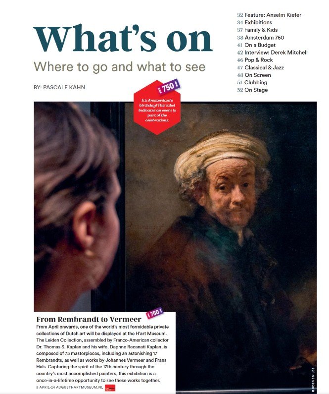 What's On: I amsterdam Magazine Spring 2025