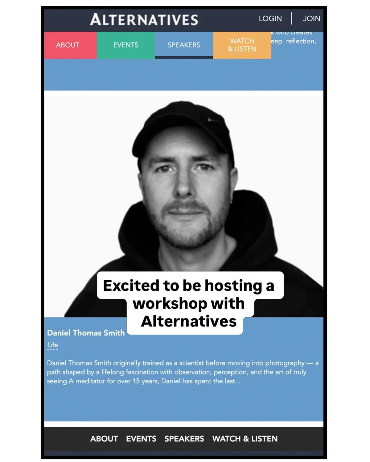I&rsquo;ve attended many @alternativesorg events over the years, so seeing myself on their programme now feels pretty surreal.

They&rsquo;ve been running mind, body and spirit events in the UK for 30 years and have hosted teachers like Eckhart Tolle
